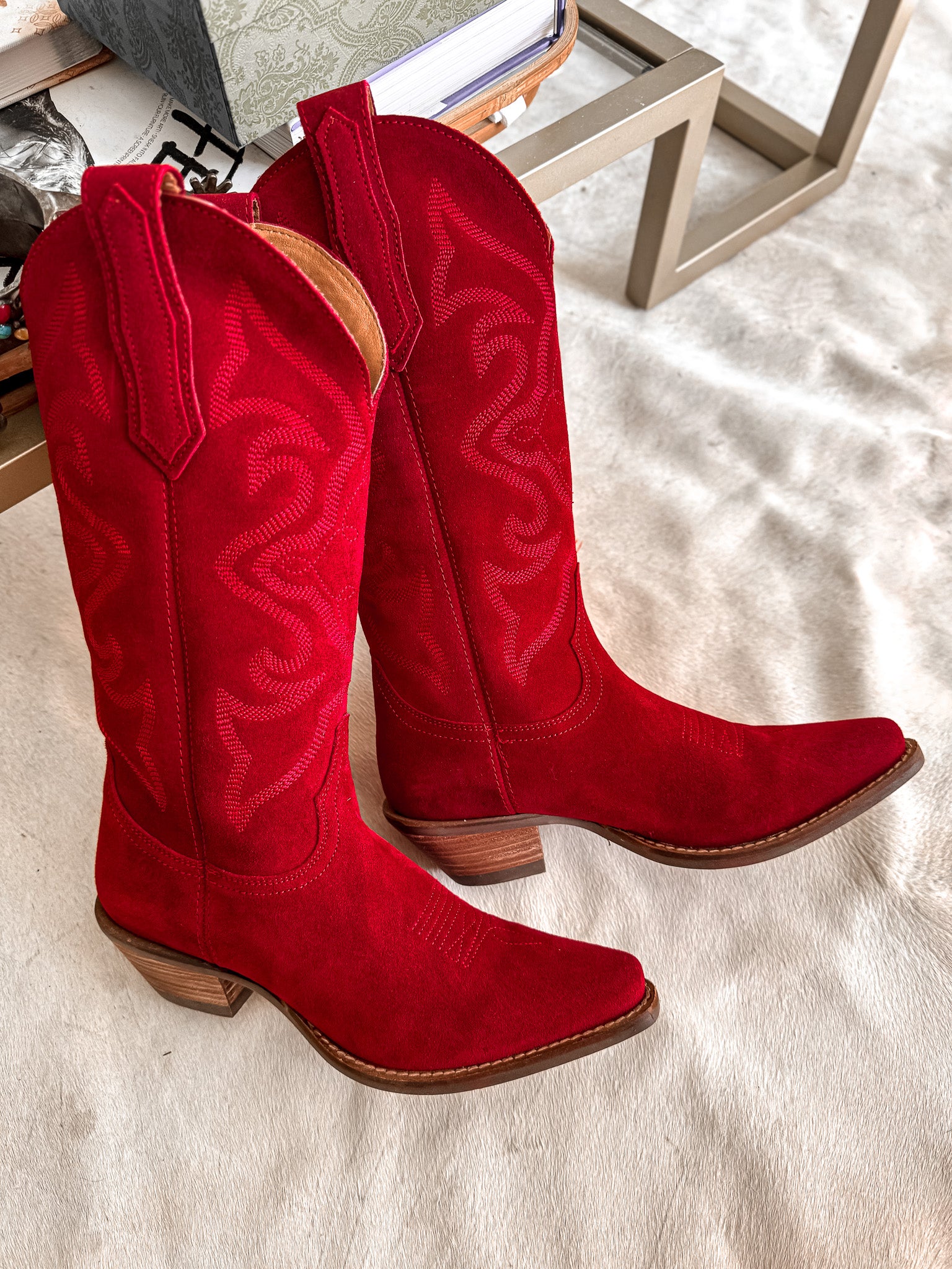 Women's Dingo Out West Red Leather Boot - Image 2