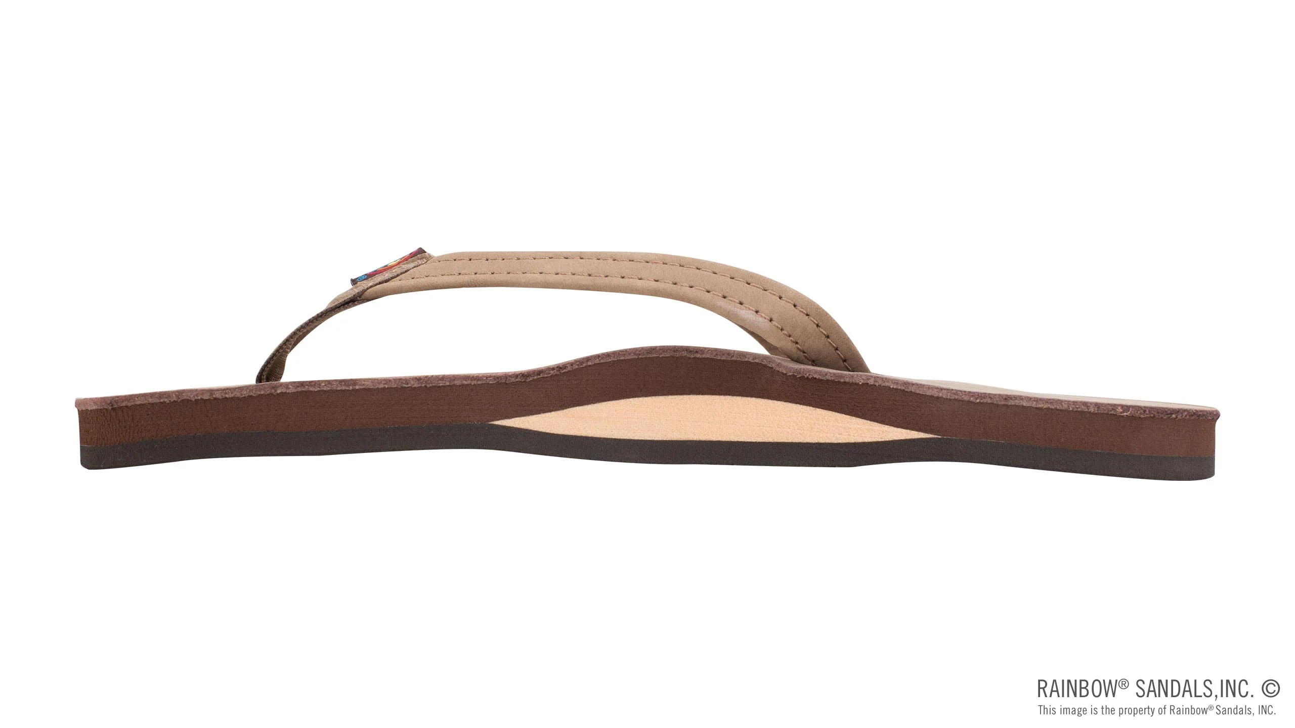 Rainbow Sandals | Women's Single Layer Narrow Strap Premier Leather Sandal in Dark Brown - Image 5
