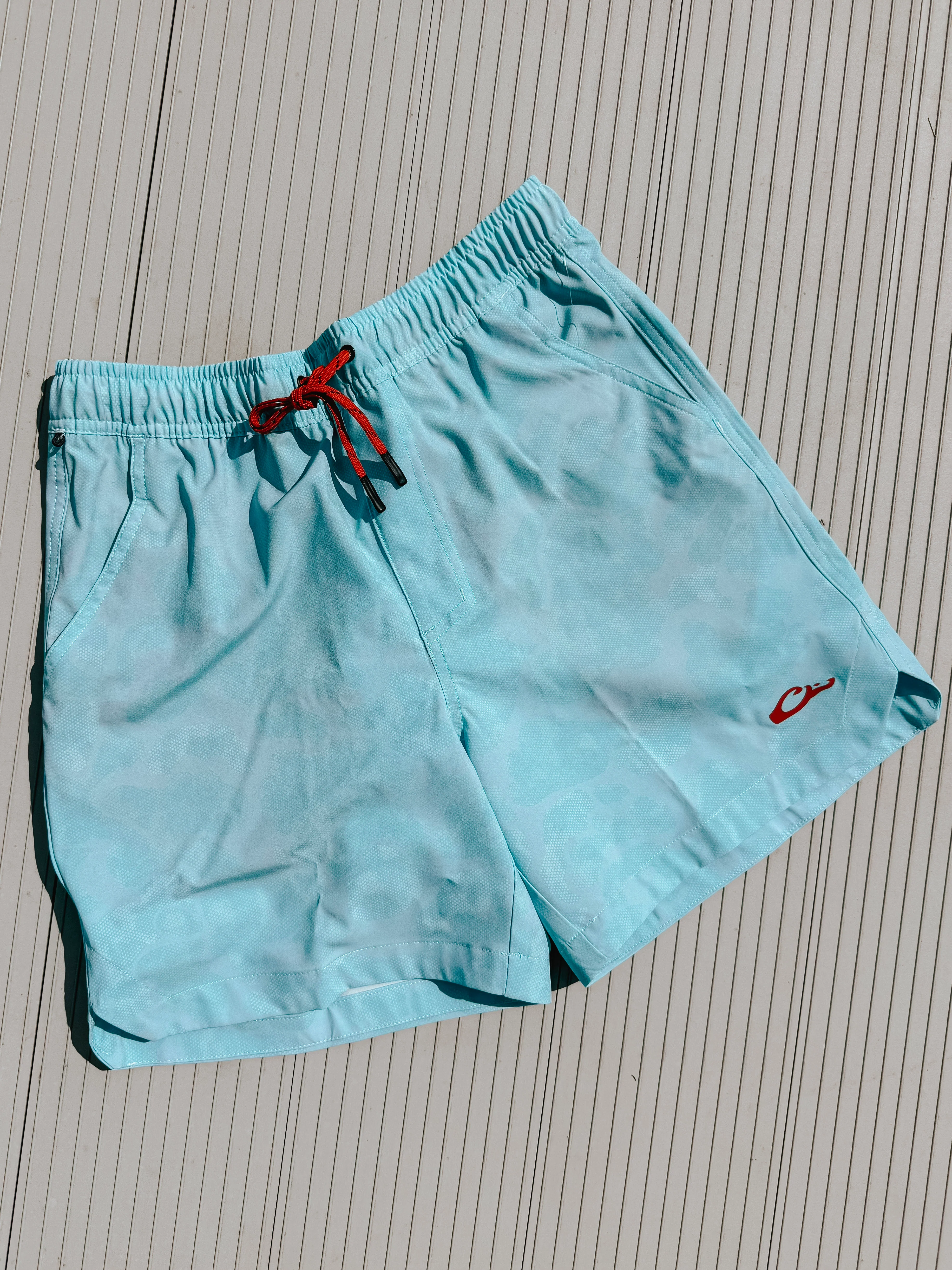 Drake Men's Lake Shore Dock 6" Shorts - Old School Turquoise - Image 4