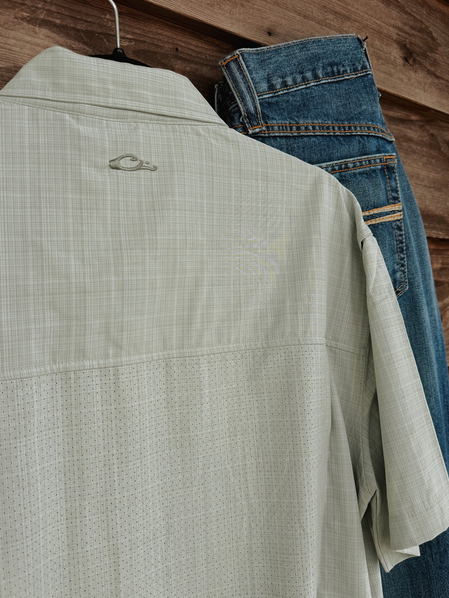 Drake Men's Wingshooter Trey Cross Hatch Short Sleeve Shirt - Image 6