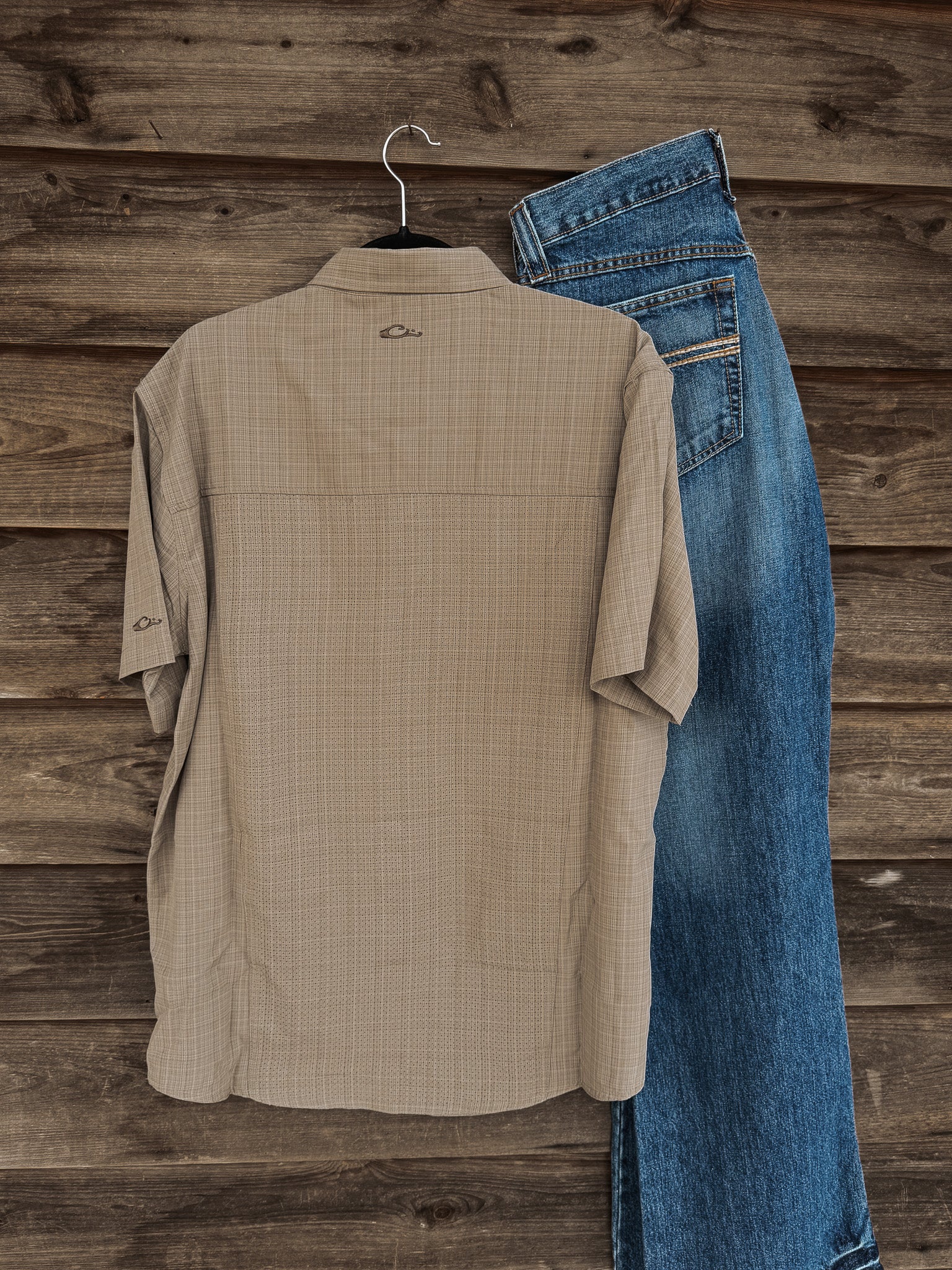Drake Men's Wingshooter Trey Cross Hatch Short Sleeve Shirt -TWK - Image 5