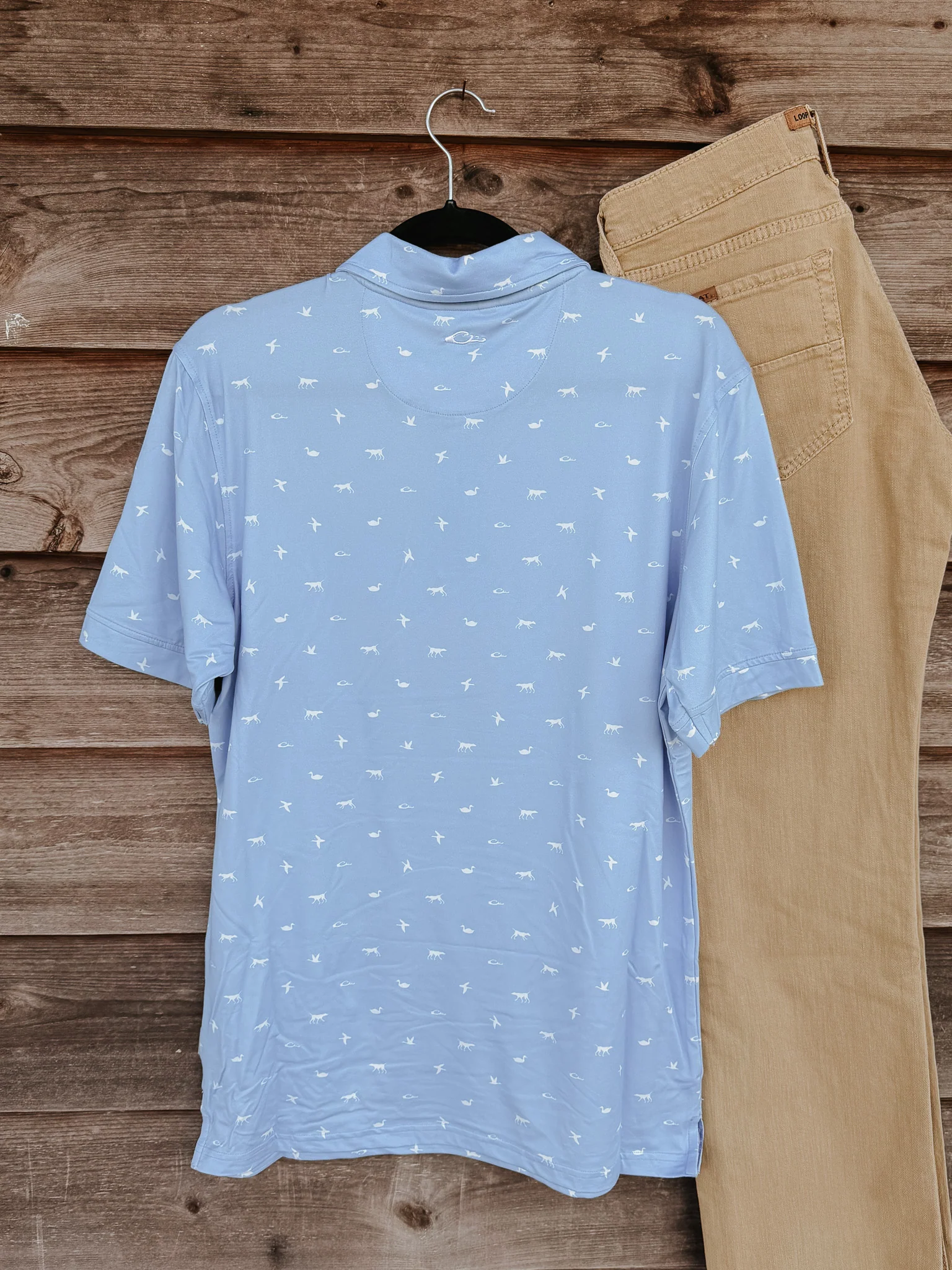 Men's Drake Performance Print Polo in Open Air - Image 4