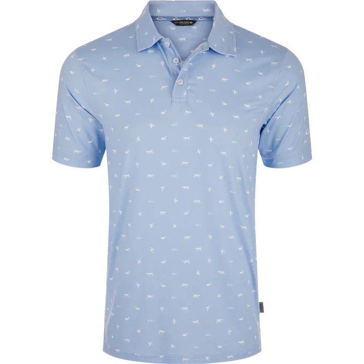 Men's Drake Performance Print Polo in Open Air - Image 5