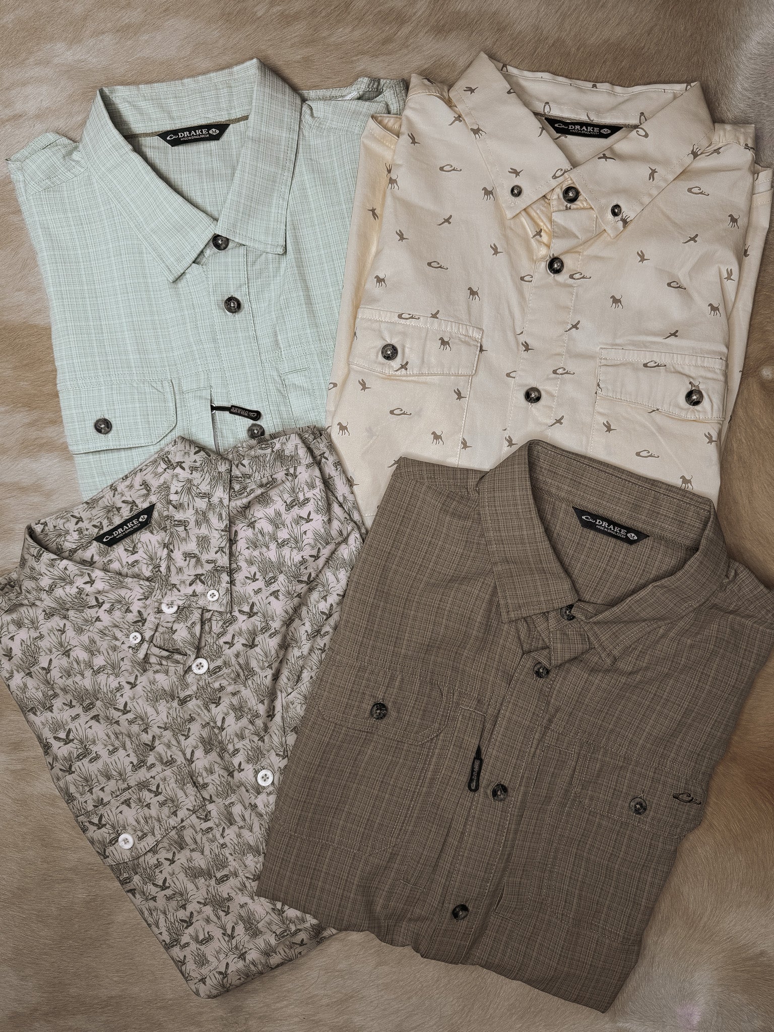 Drake Men's Cotton Marsh Print Short Sleeve Shirt - Image 9