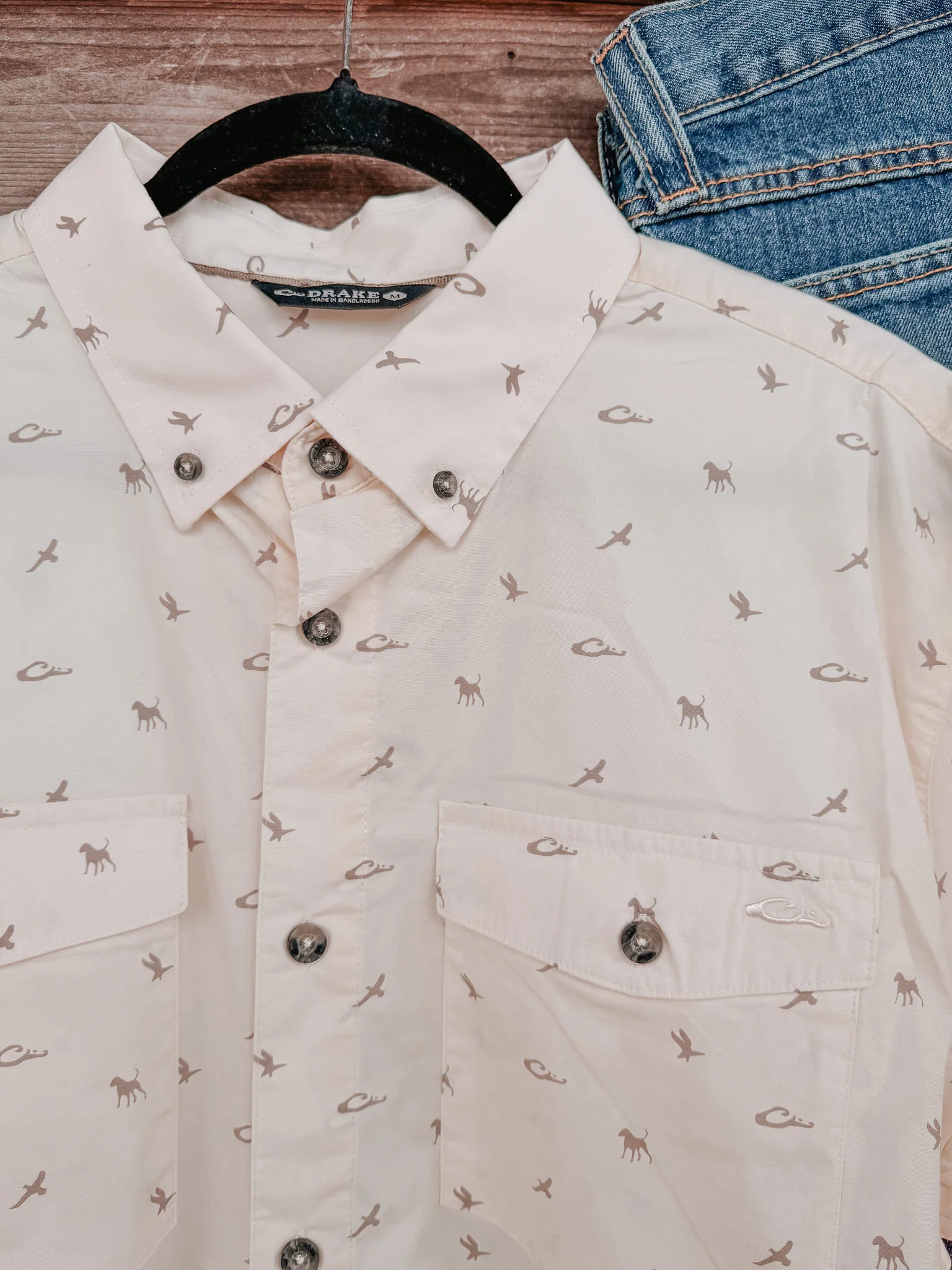 Drake Men's Cotton DDD Print Short Sleeve Shirt - Image 3
