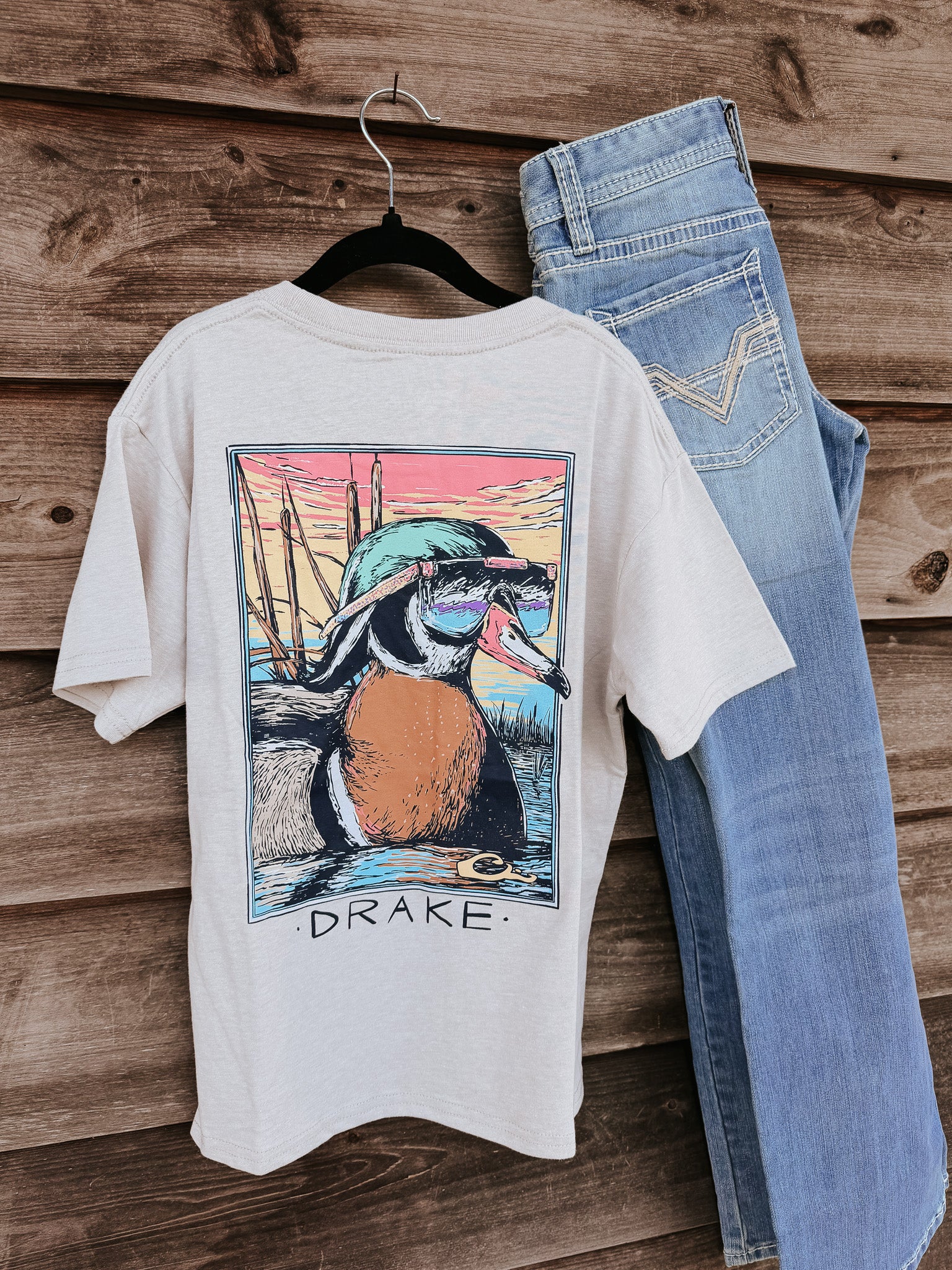 Drake Youth Sunset Duck T-Shirt - Image 4