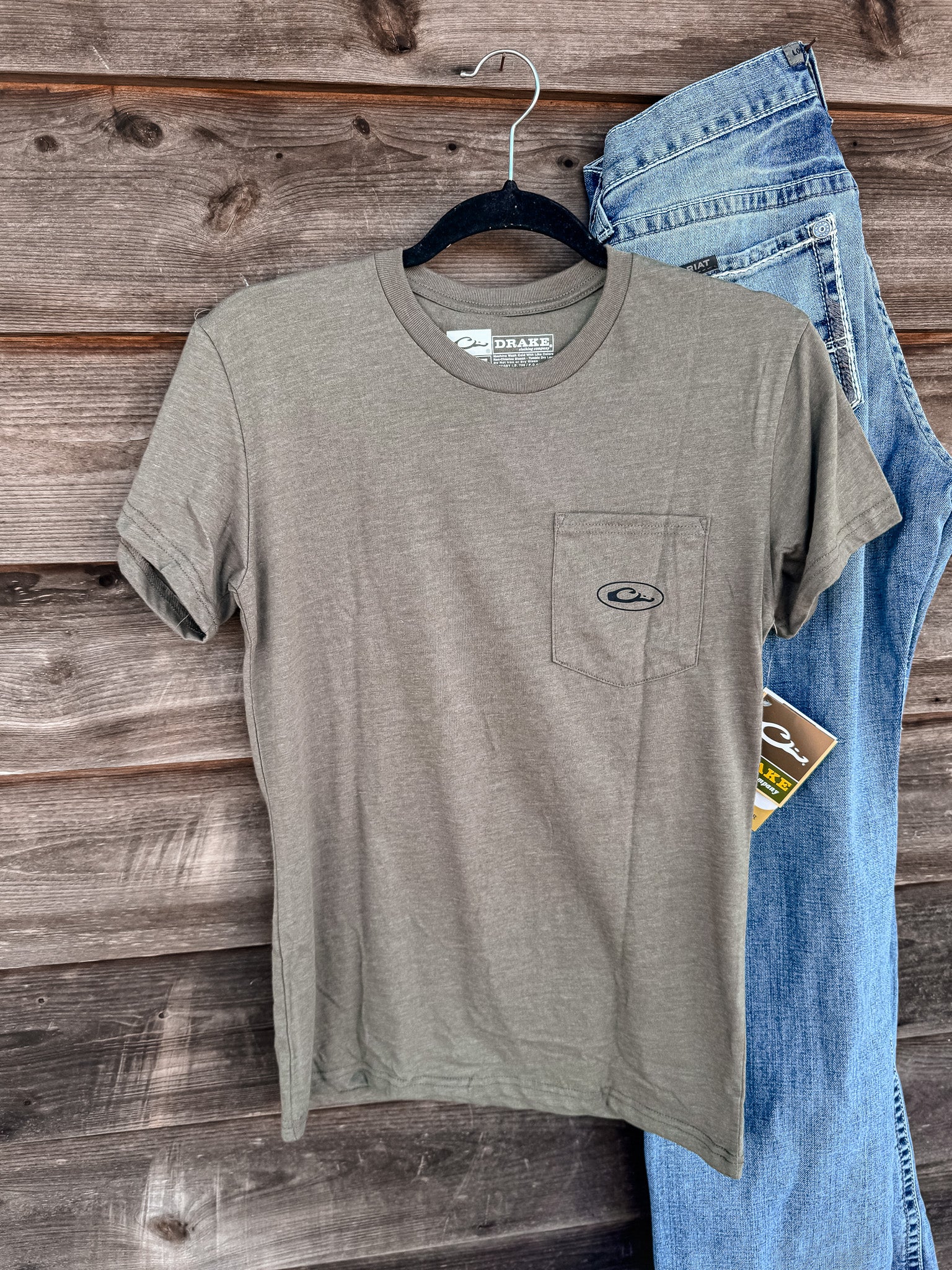 Men's Drake Circle Mallard T-Shirt in Kalamata Light Heather - Image 2