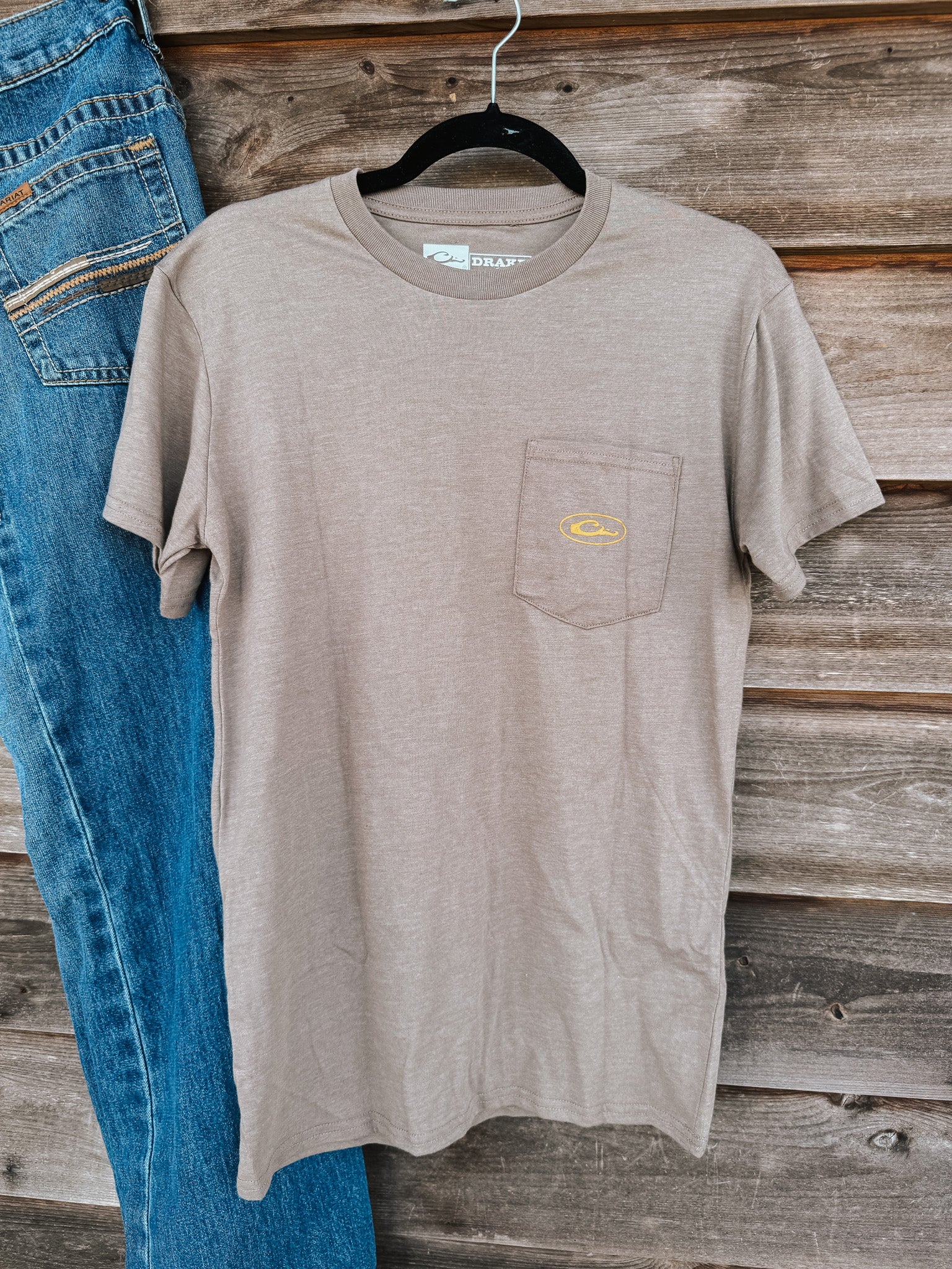 Men's Drake Vintage Decoy Stack T-Shirt Walnut Heather - Image 2