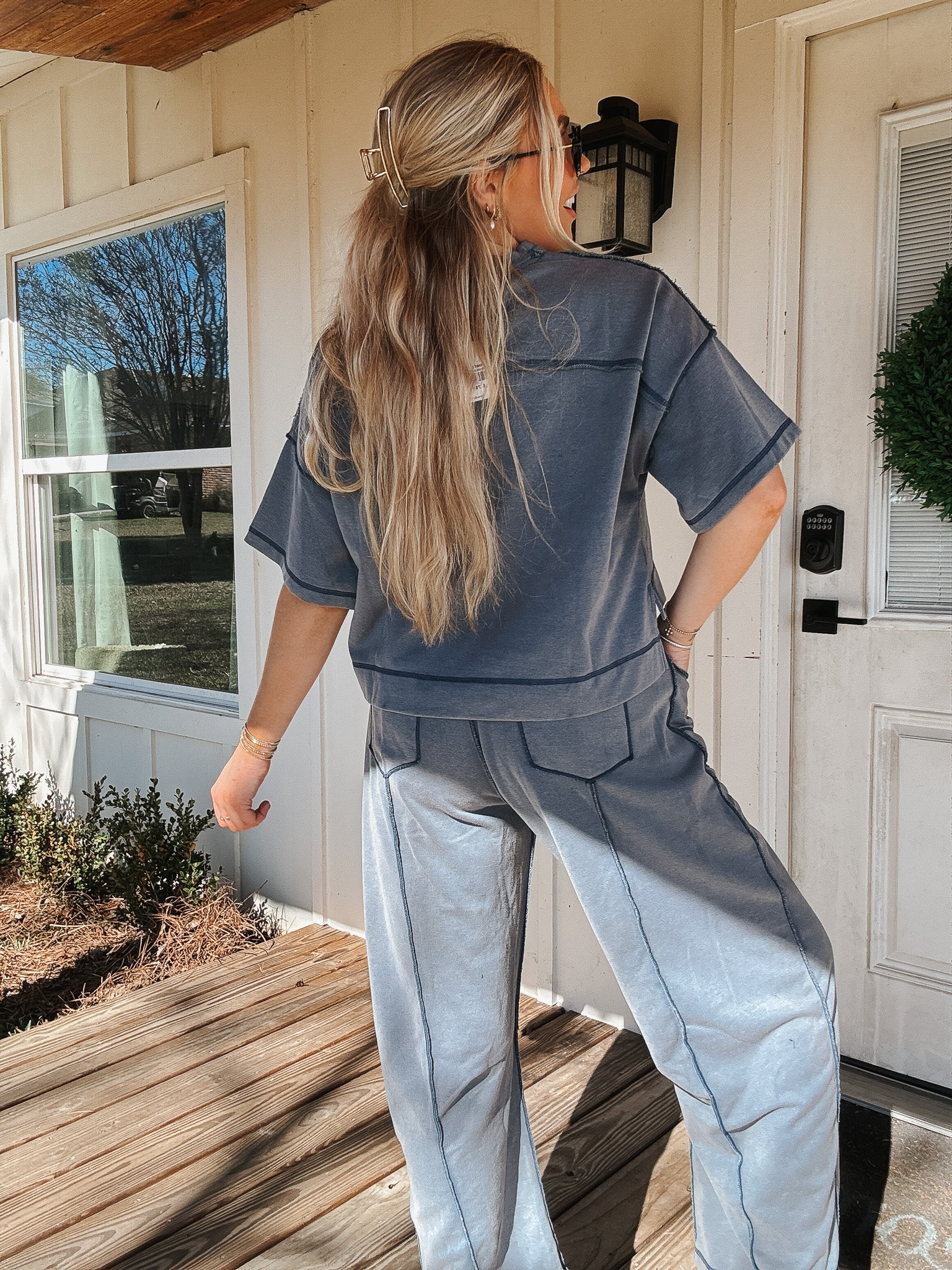 Simple Statement Set in Denim Blue - Image 6