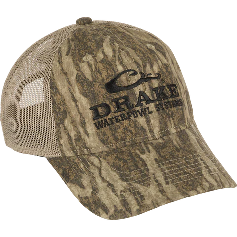 Drake Mesh-Back Camo Cap in Mossy Oak Bottomland - Image 3
