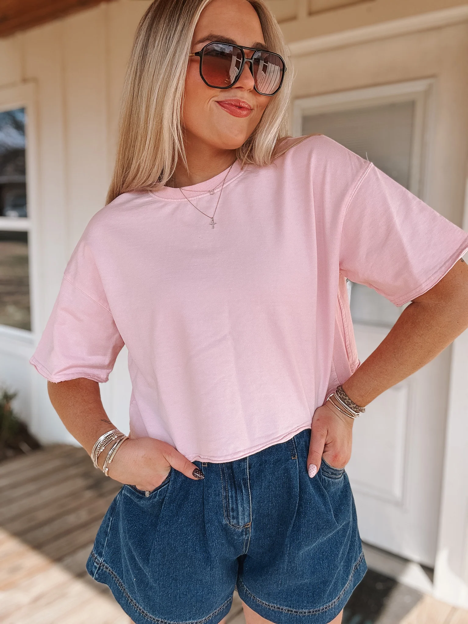 Path To Happiness Soft Pink Tee - Image 4