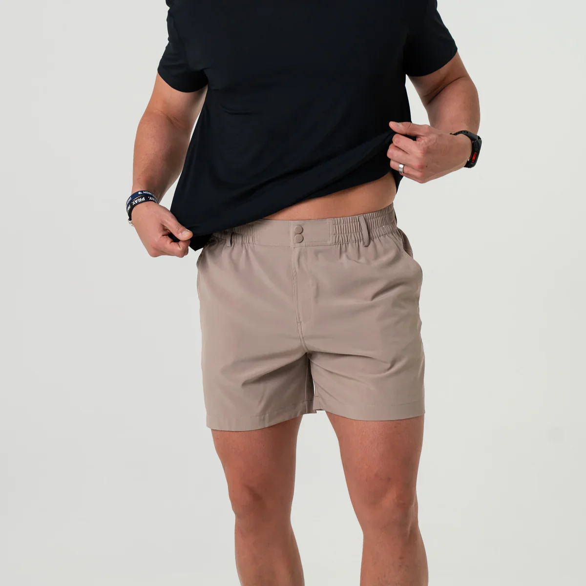Burlebo Men's 7" Everyday Short in Cobblestone - Image 3