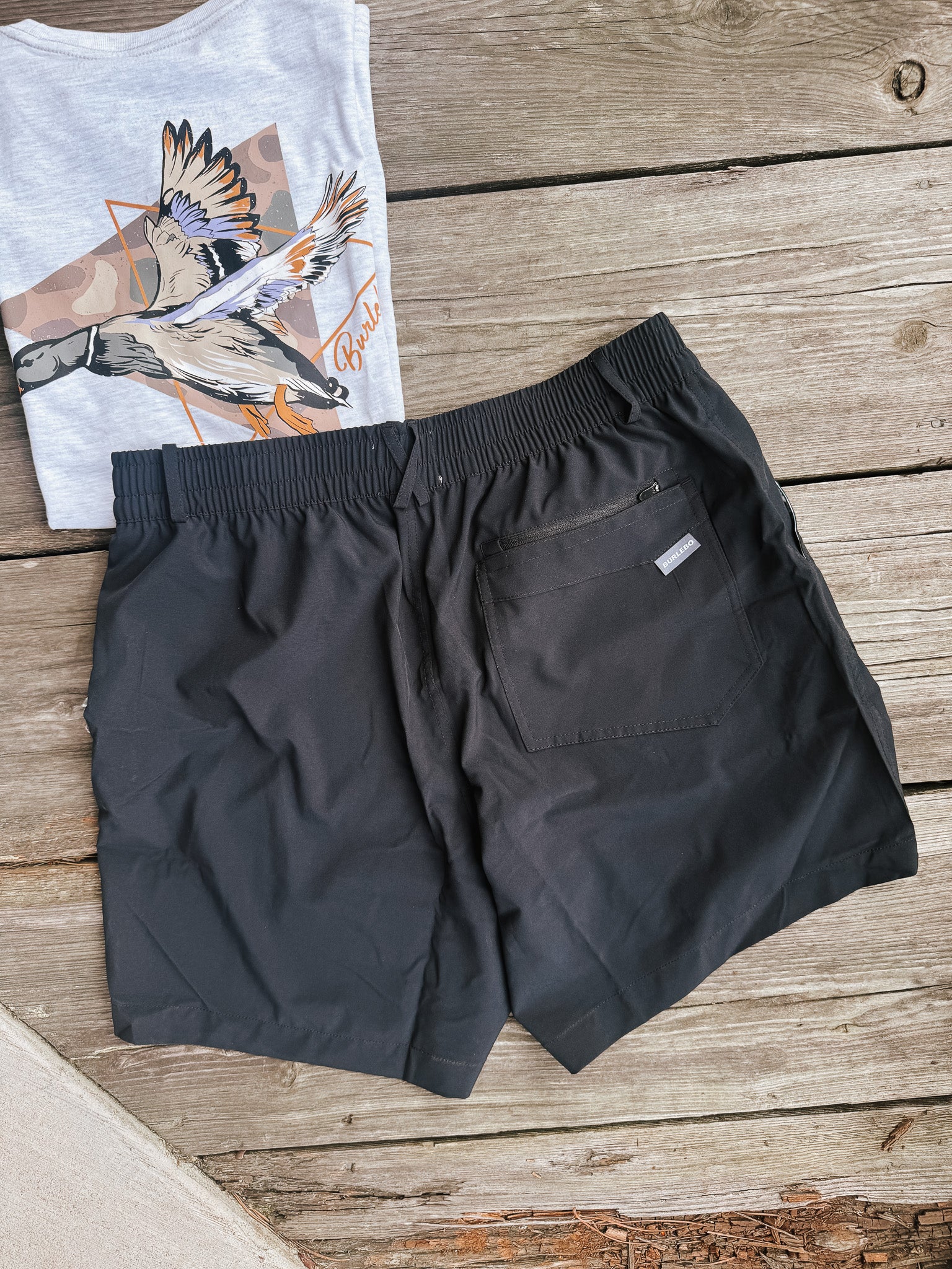 Men's Burlebo 5.5" Everyday Shorts - Matte Black - Camo Pockets - Image 4