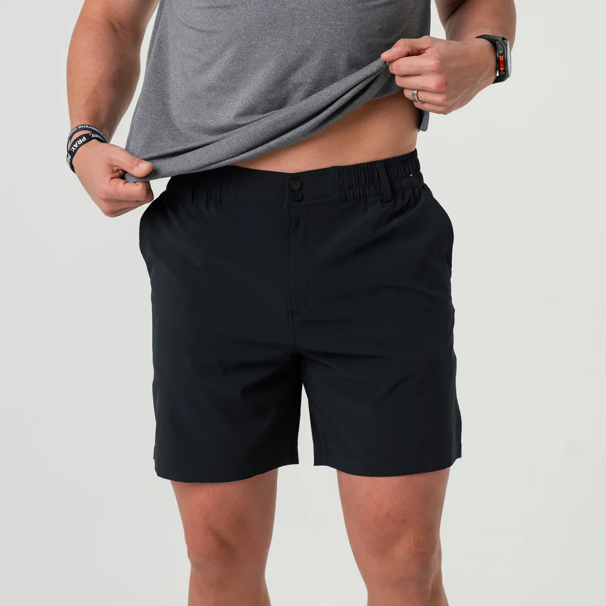 Men's Burlebo 7" Everyday Short - Matte Black - Retro Duck Camo Pocket - Image 3