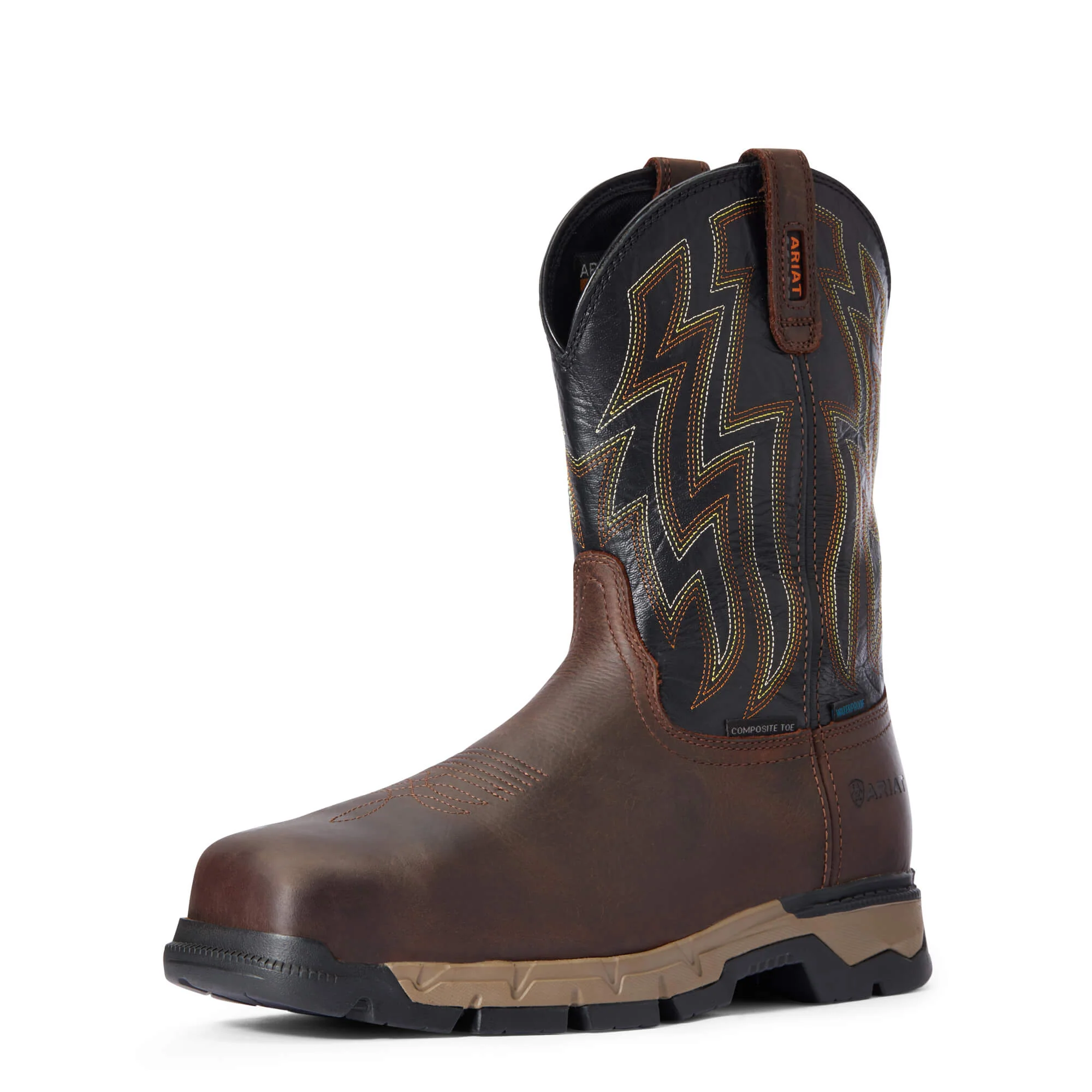 MEN'S ARIAT REBAR FLEX WATERPROOF COMPOSITE TOE WORK BOOT - Image 10