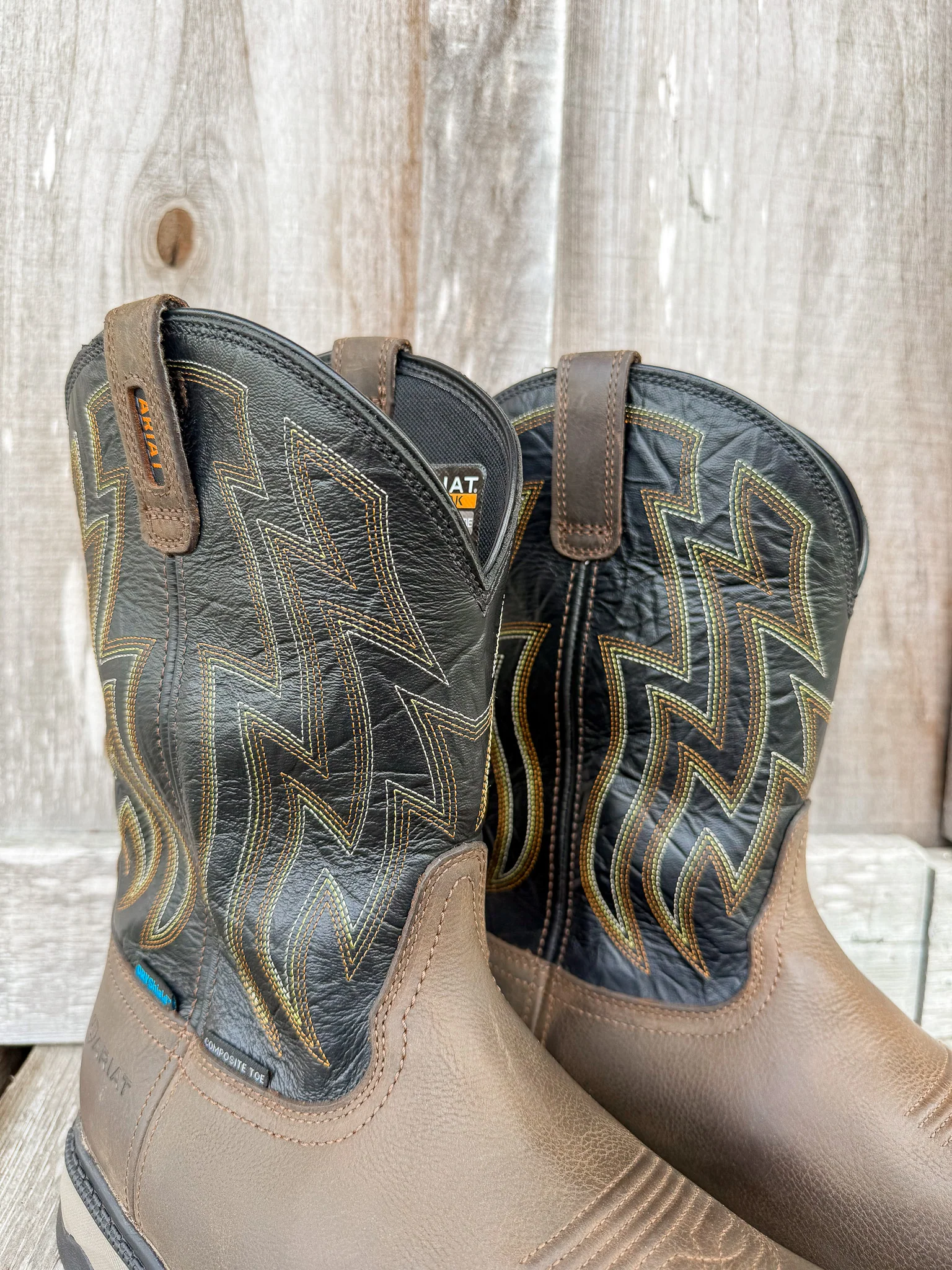 MEN'S ARIAT REBAR FLEX WATERPROOF COMPOSITE TOE WORK BOOT - Image 2