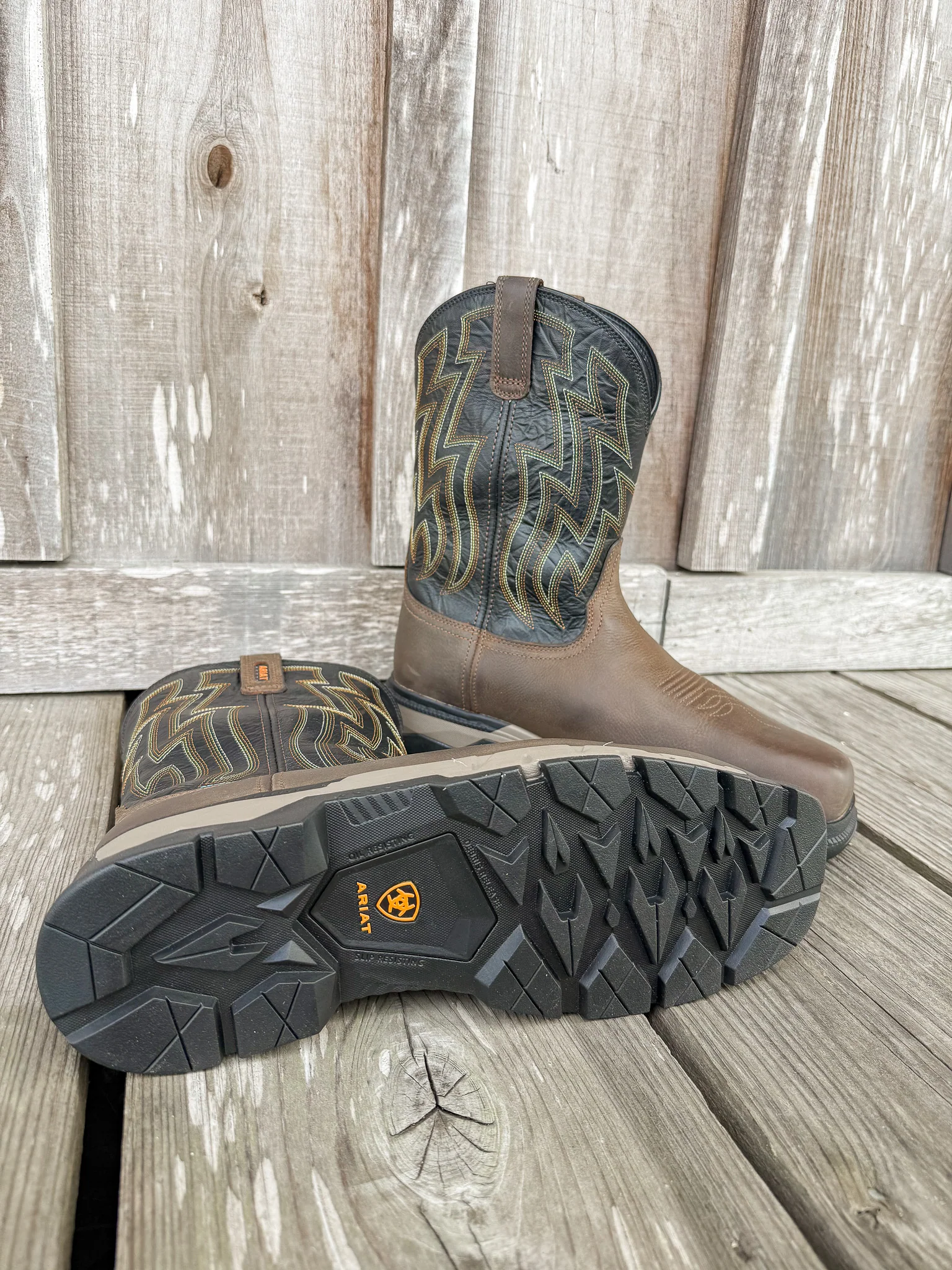 MEN'S ARIAT REBAR FLEX WATERPROOF COMPOSITE TOE WORK BOOT - Image 3