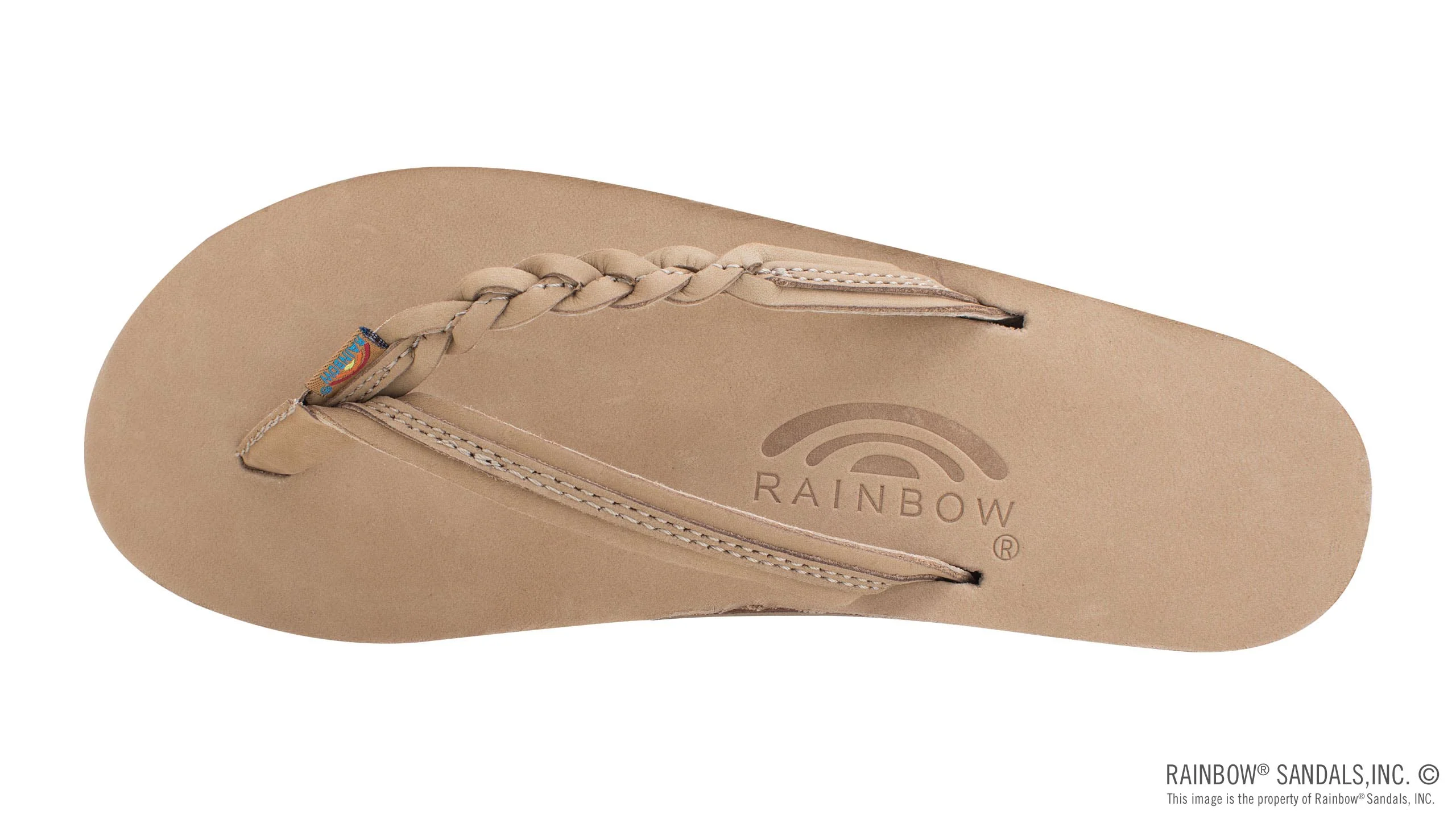 Rainbow Sandals | Women's Flirty Braidy Single Layer Premier Leather Sandal in Sierra Brown - Image 3