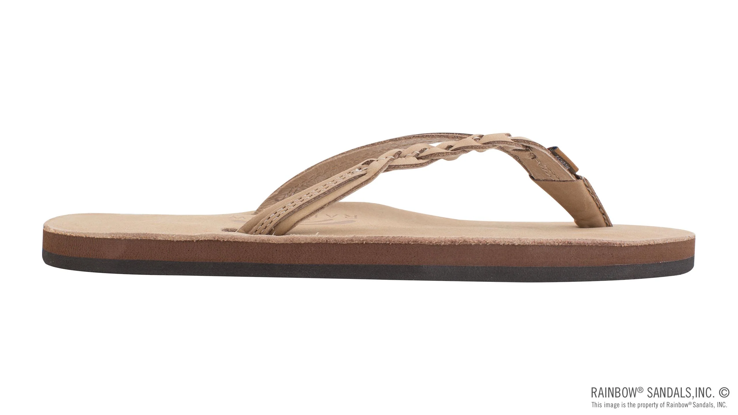 Rainbow Sandals | Women's Flirty Braidy Single Layer Premier Leather Sandal in Sierra Brown - Image 4