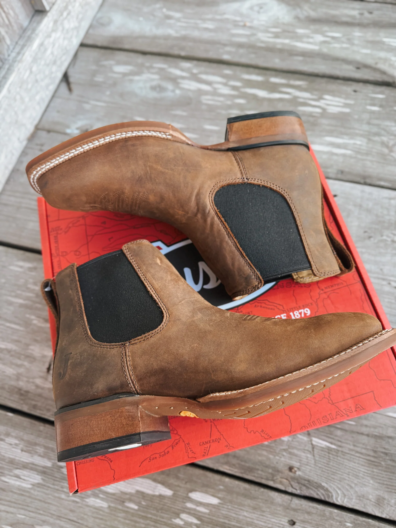 Men's Justin Crazy Buck 6" Square Toe Chelsea Boots - Image 7