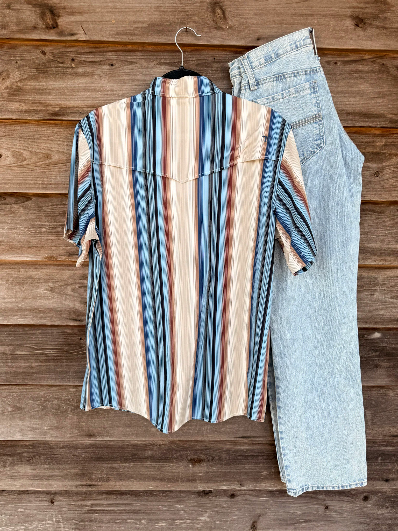 Ferrell The Harrison in Cream - Short Sleeve Snap Shirt - Image 5