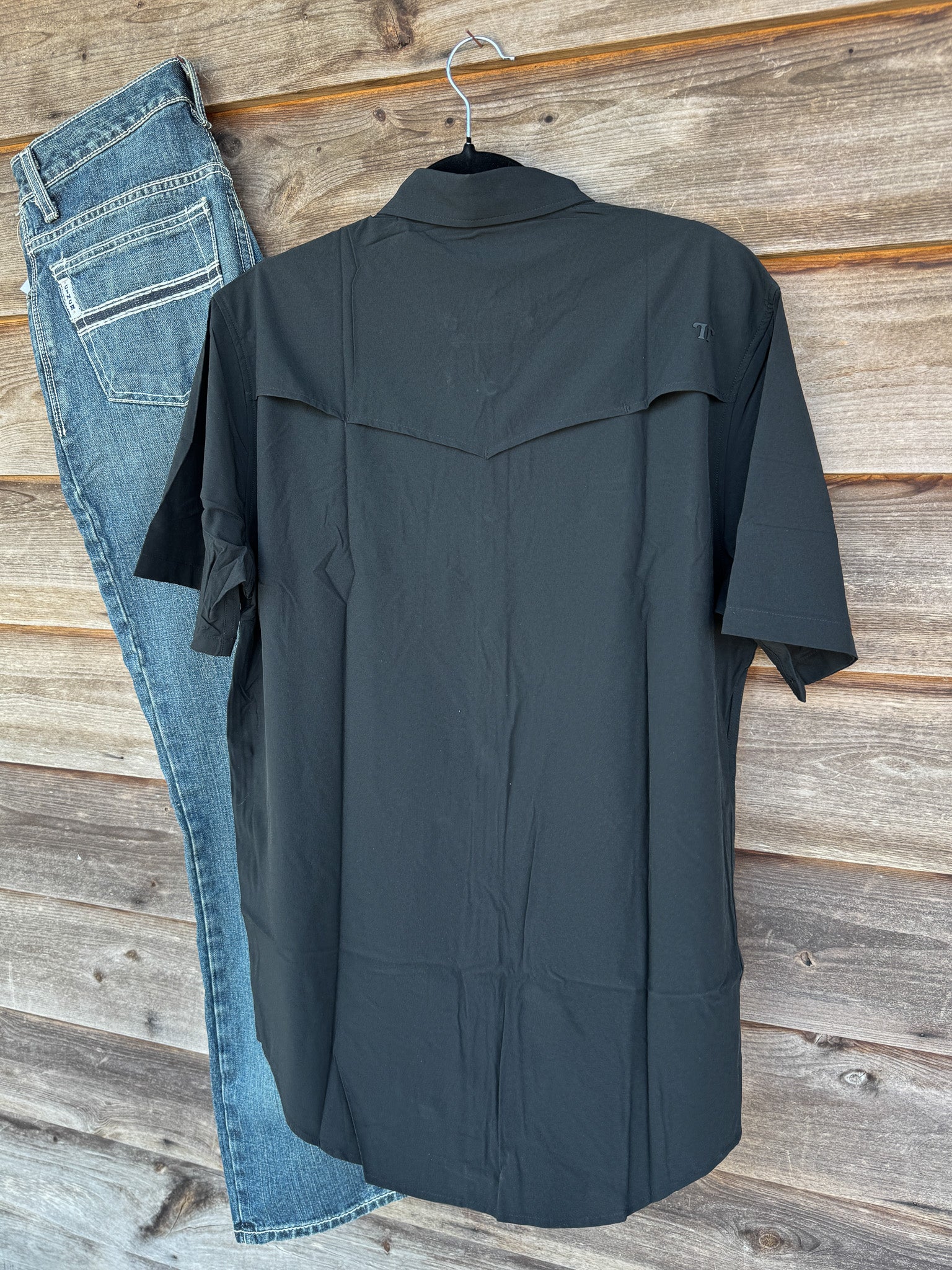 Men's Ferrell CORE - Black Short Sleeve Snap Shirt - Image 8