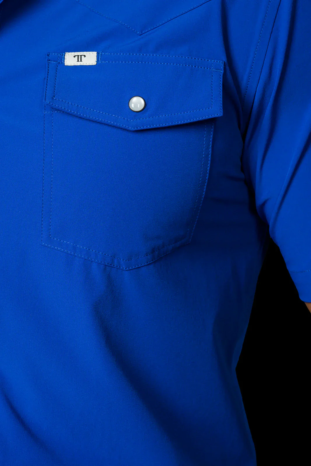Ferrell CORE - Cobalt Blue Short Sleeve Snap Shirt - Image 2