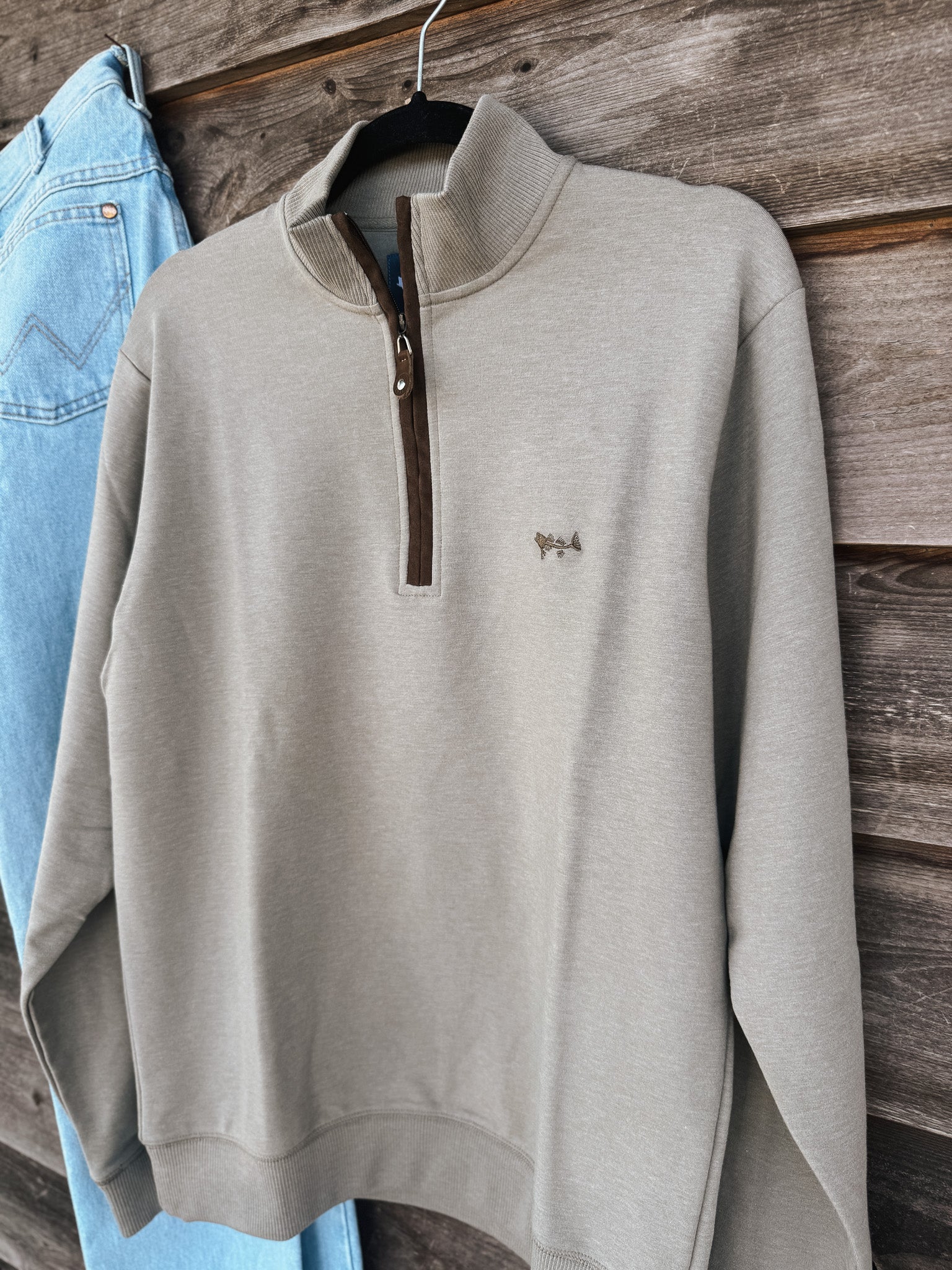 Coastal Cotton Men's 1/4 Zip Pullover in Hazel - Image 2