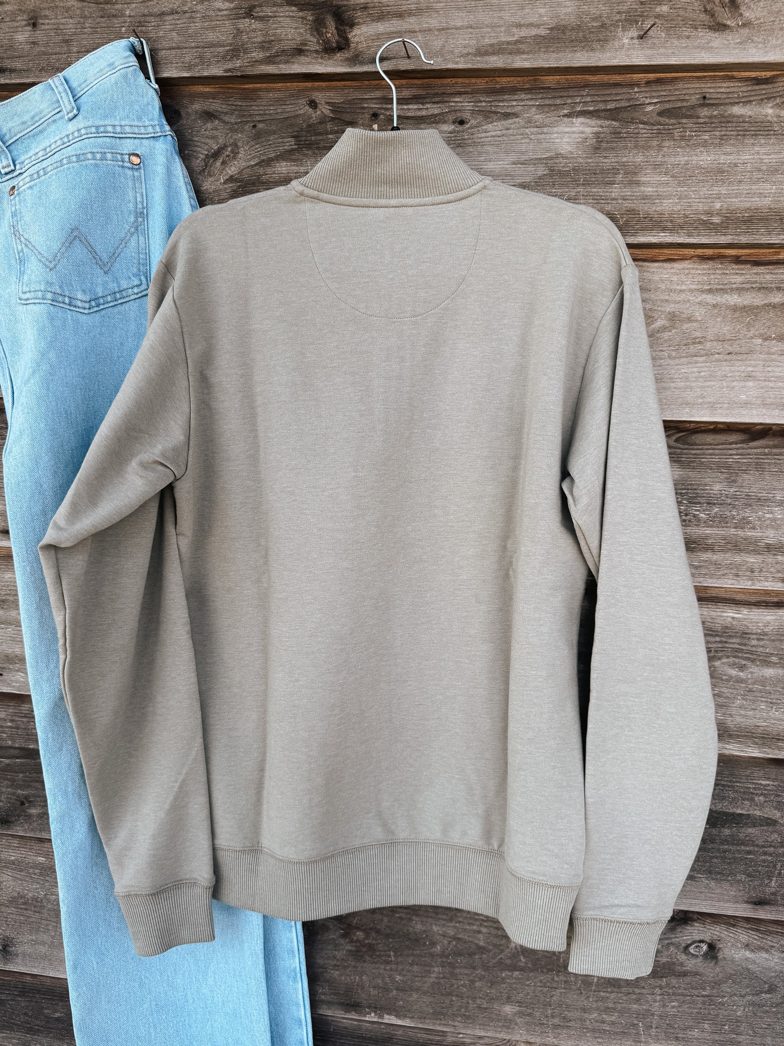 Coastal Cotton Men's 1/4 Zip Pullover in Hazel - Image 3