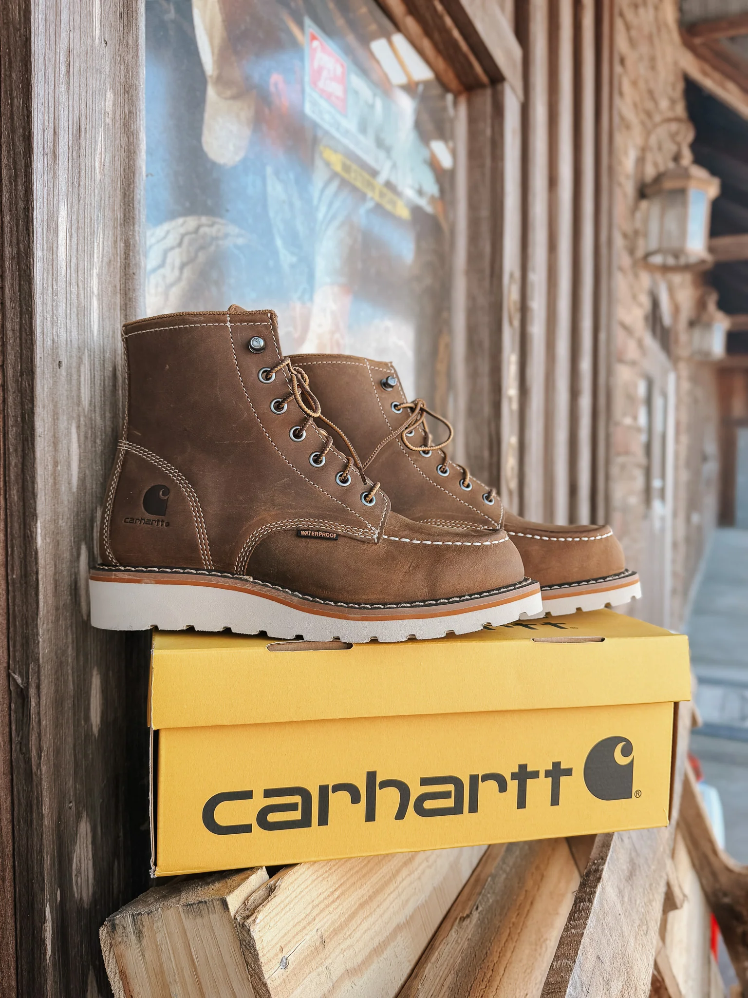 Women's Carhartt 6" Wedge Moc Toe Waterproof Boots - Image 4