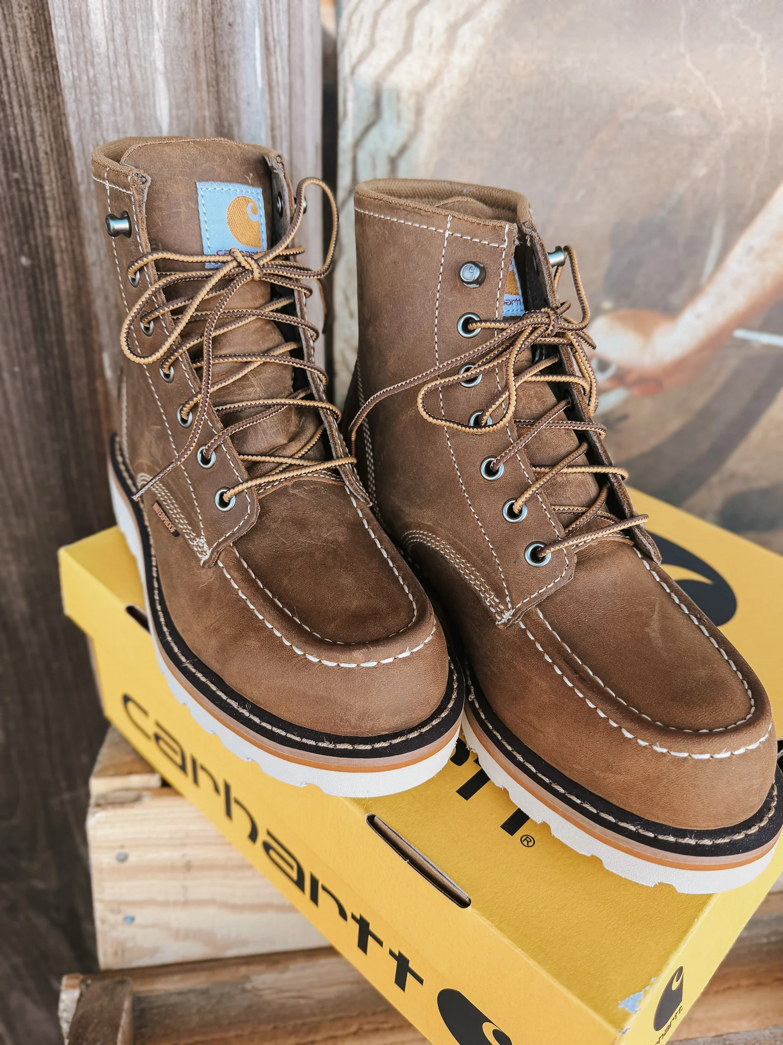 Women's Carhartt 6" Wedge Moc Toe Waterproof Boots - Image 5