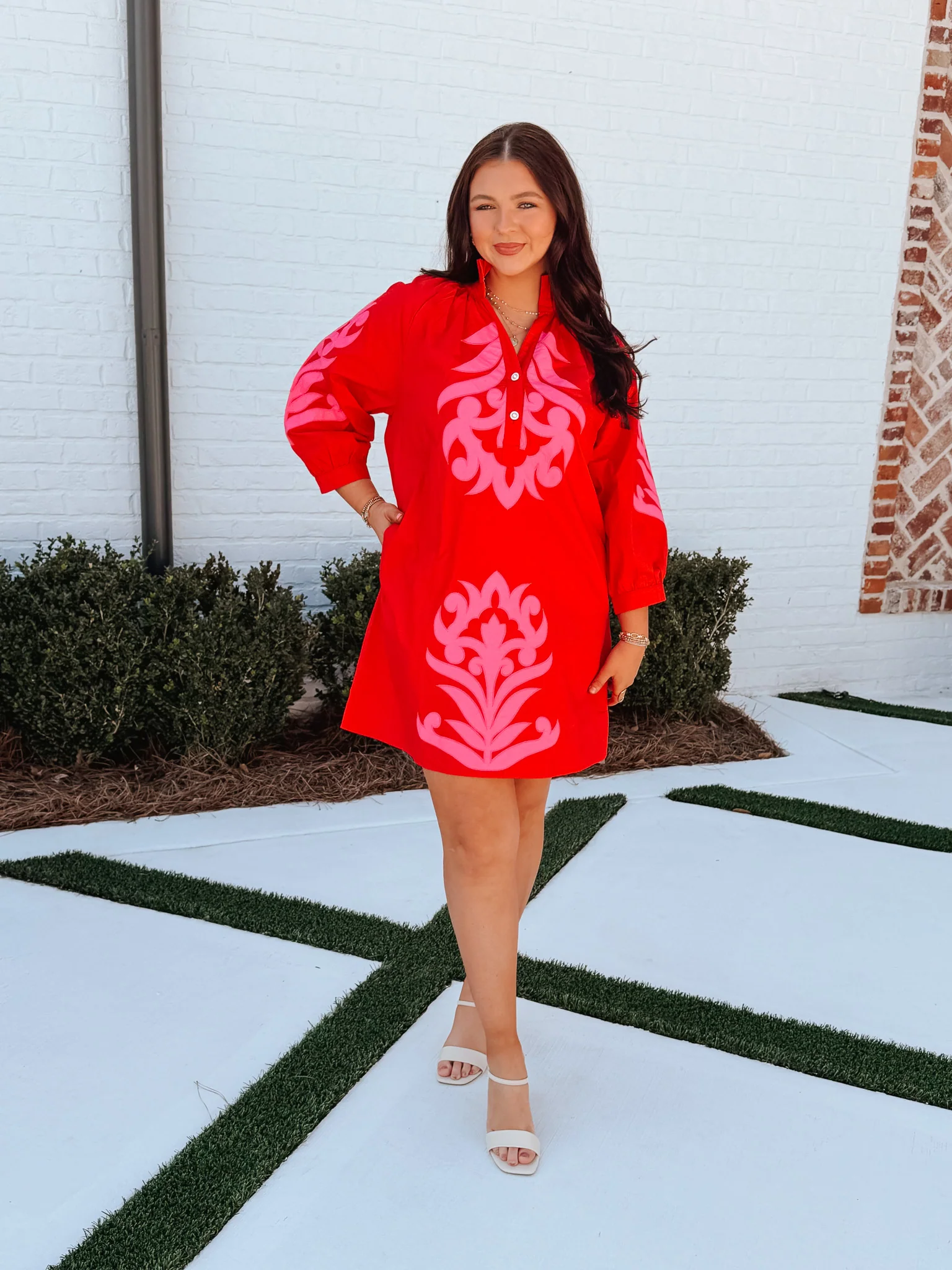 Scarlet Applique Dress - Image 2