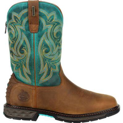 WOMEN'S GEORGIA BOOT CARBO-TEC LT STEEL TOE WATERPROOF PULL-ON BOOT - Image 2