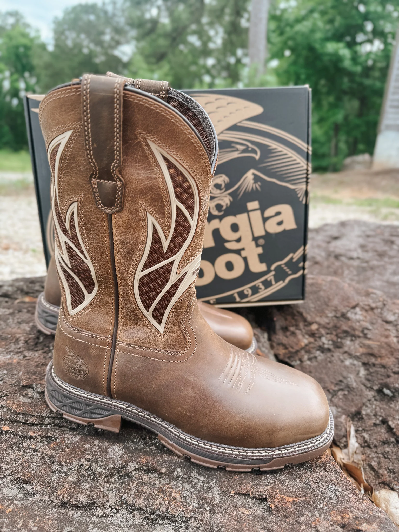 Men's Georgia Boot Carbo-Tec FLX Alloy Toe Pull-on with InsulKul™ Work Boot - Image 2