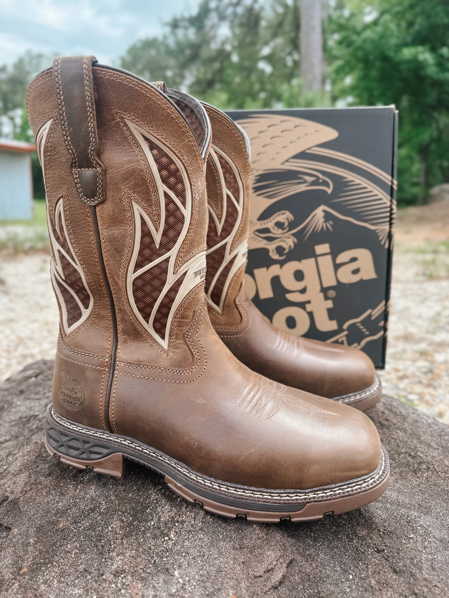 Men's Georgia Boot Carbo-Tec FLX Alloy Toe Pull-on with InsulKul™ Work Boot - Image 6