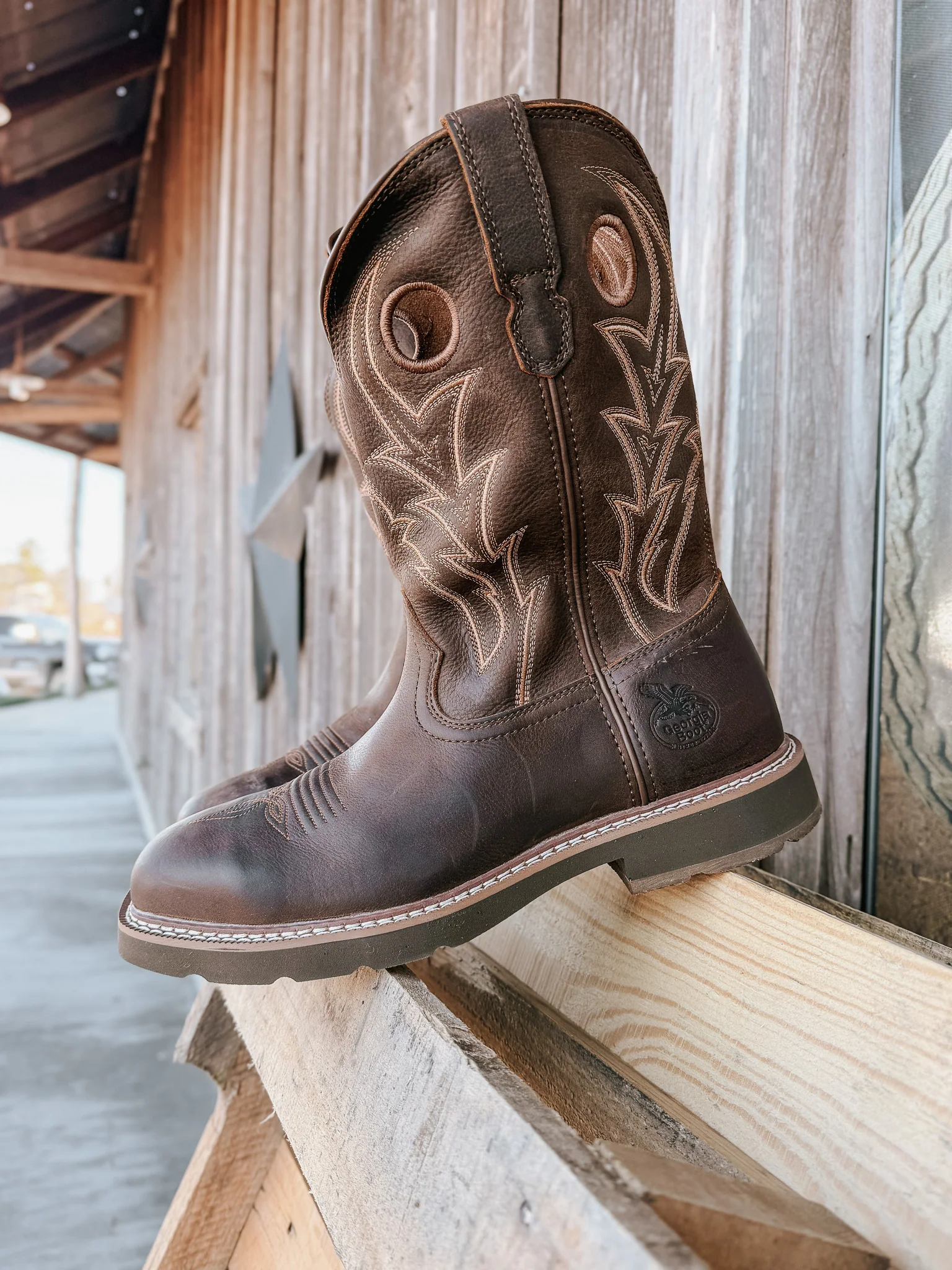 Men's Georgia Core 37 11" Steel Toe Western Work Boots - Image 3