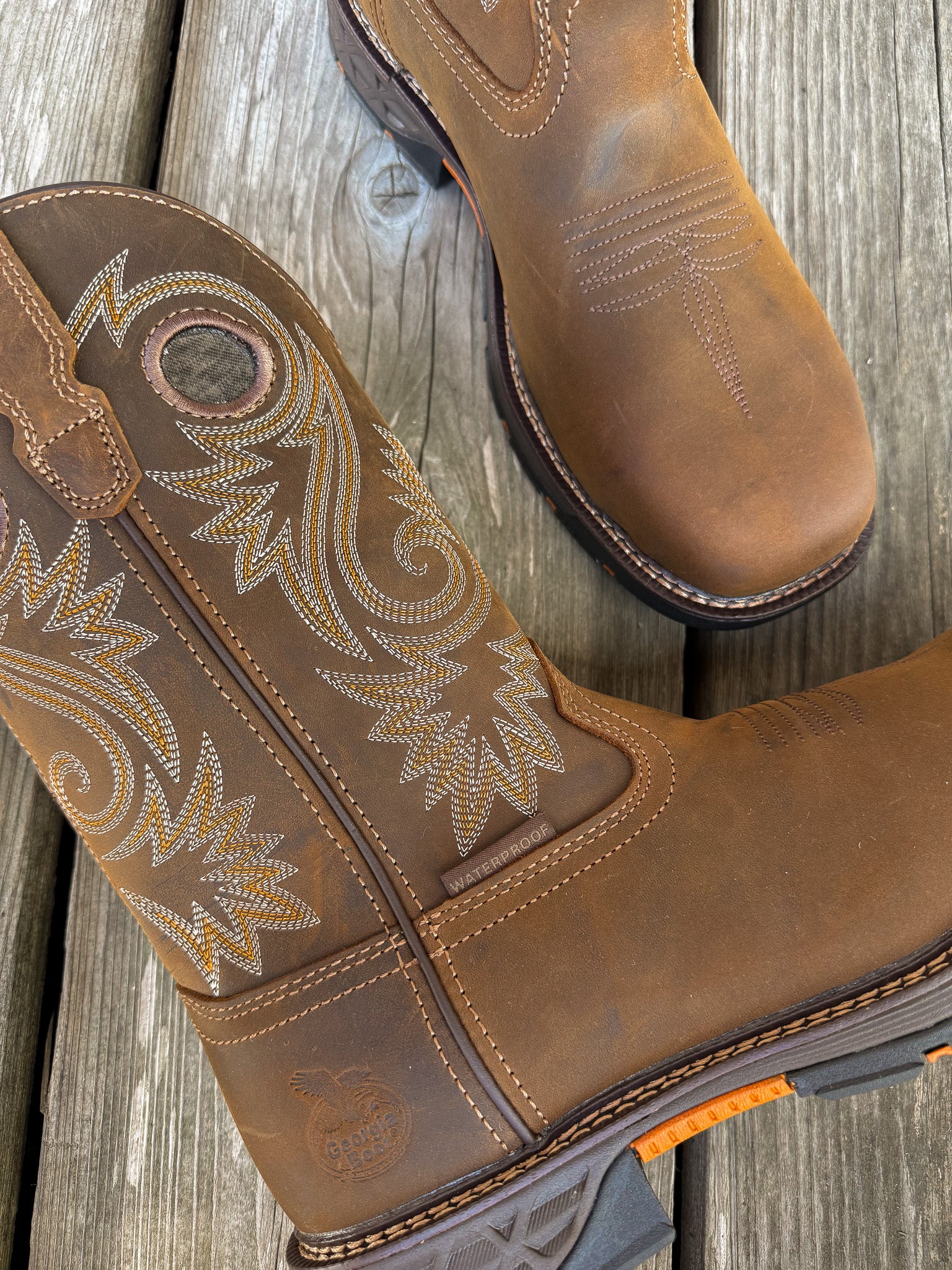 Men's Georgia Waterproof Square Alloy Toe Wellington Boots - Image 4