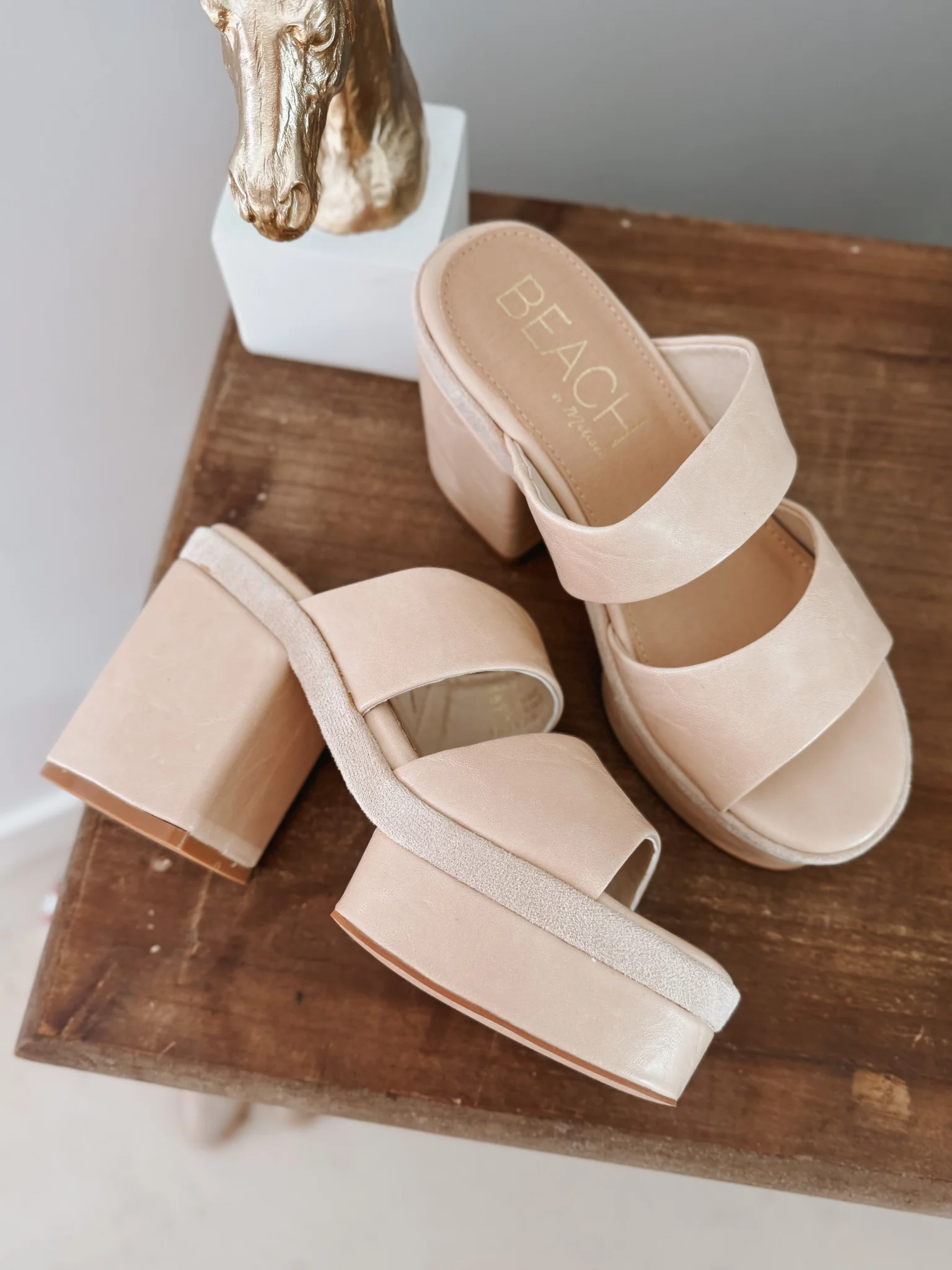 Higher Standards Graham Platform Sandal in Natural - Image 4