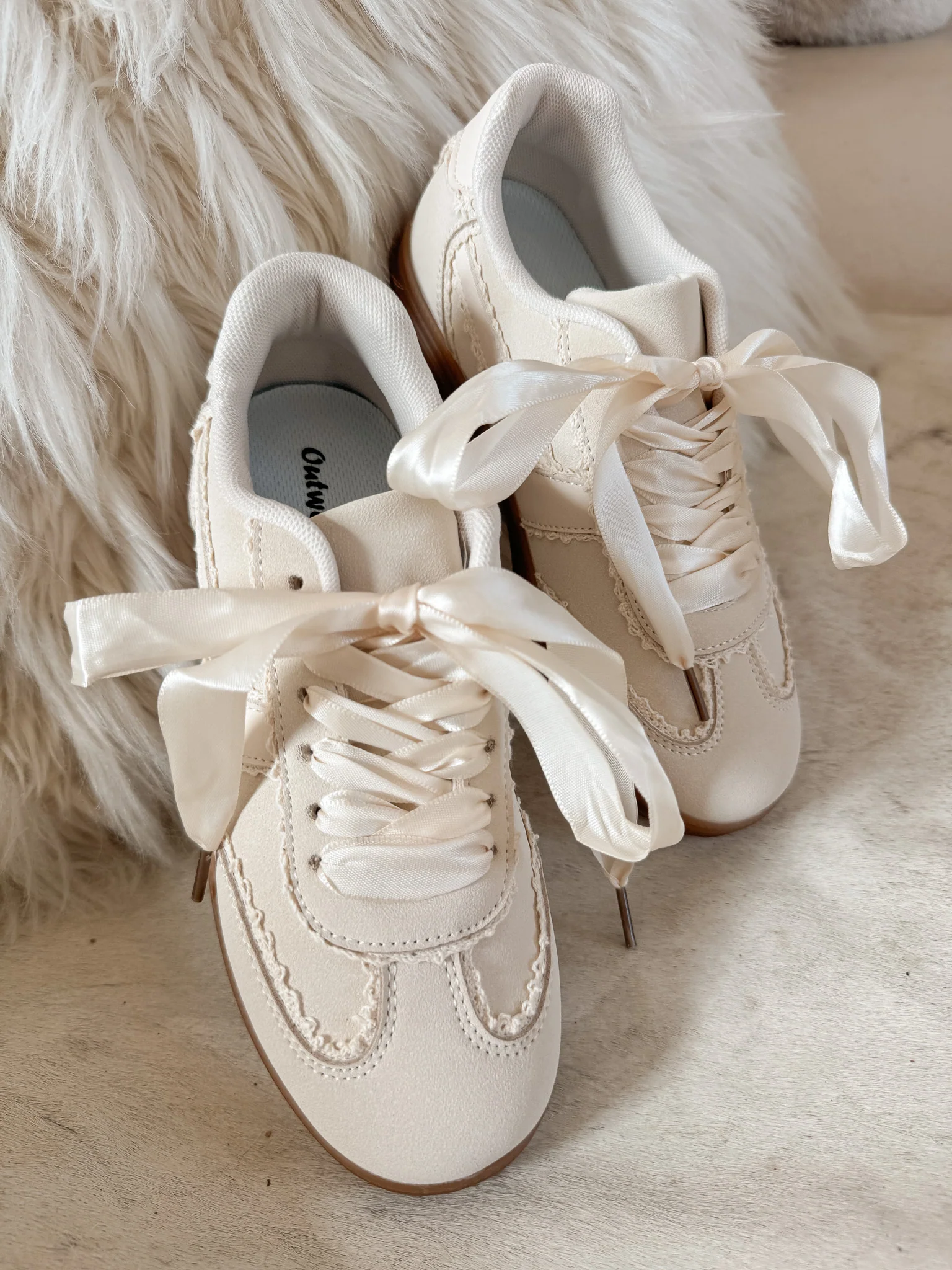 Step Ahead Sneakers in Cream - Image 4