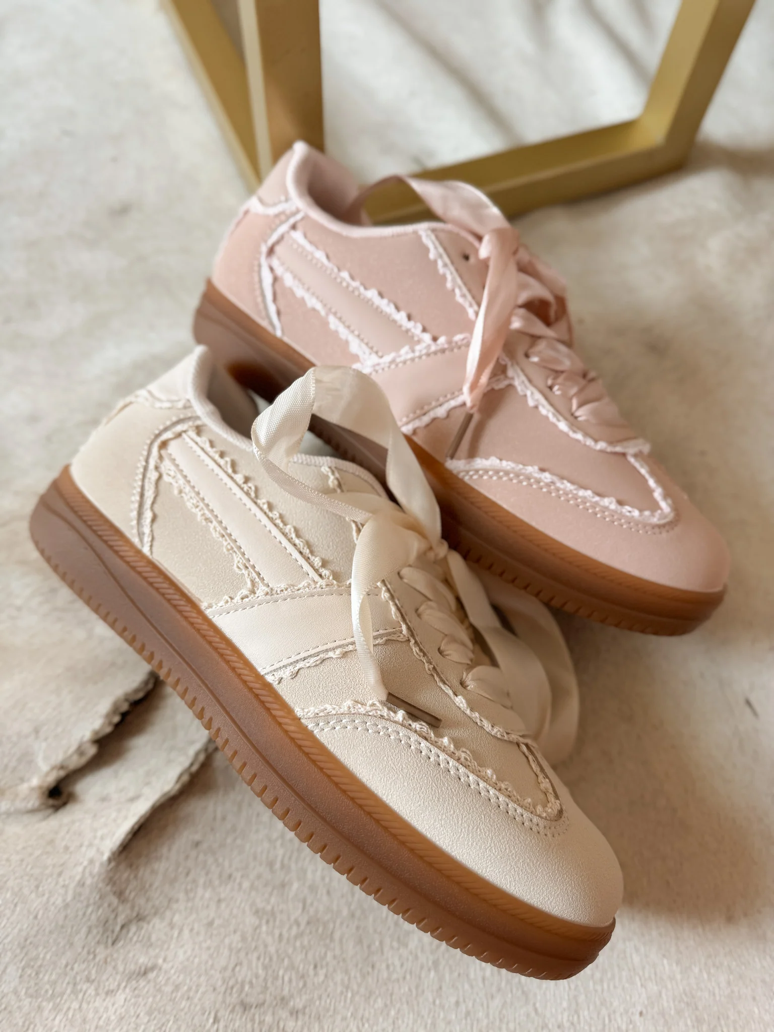 Step Ahead Sneakers in Cream - Image 9