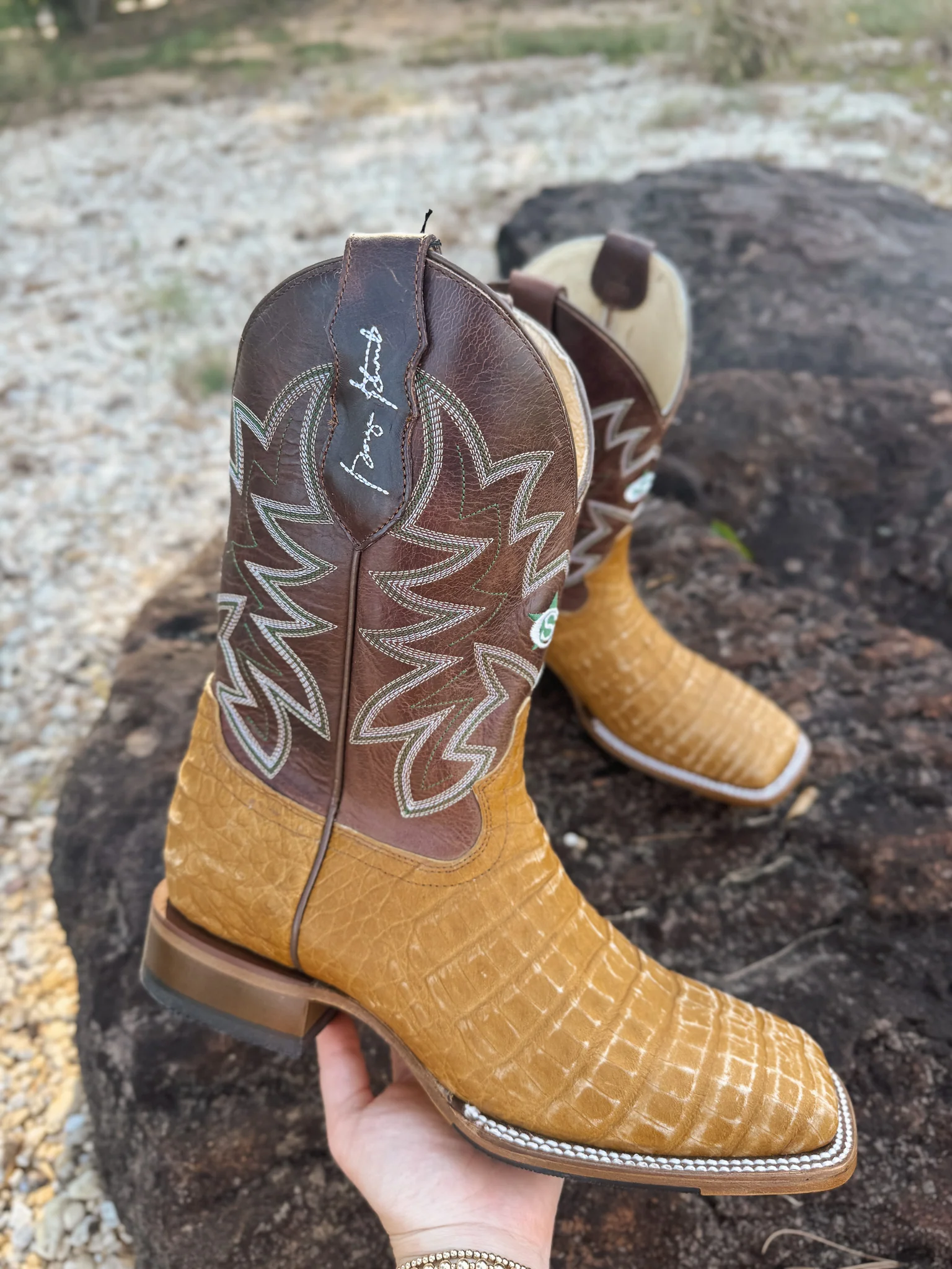 Men's Justin San Antone 11" Caiman Boots - Image 4