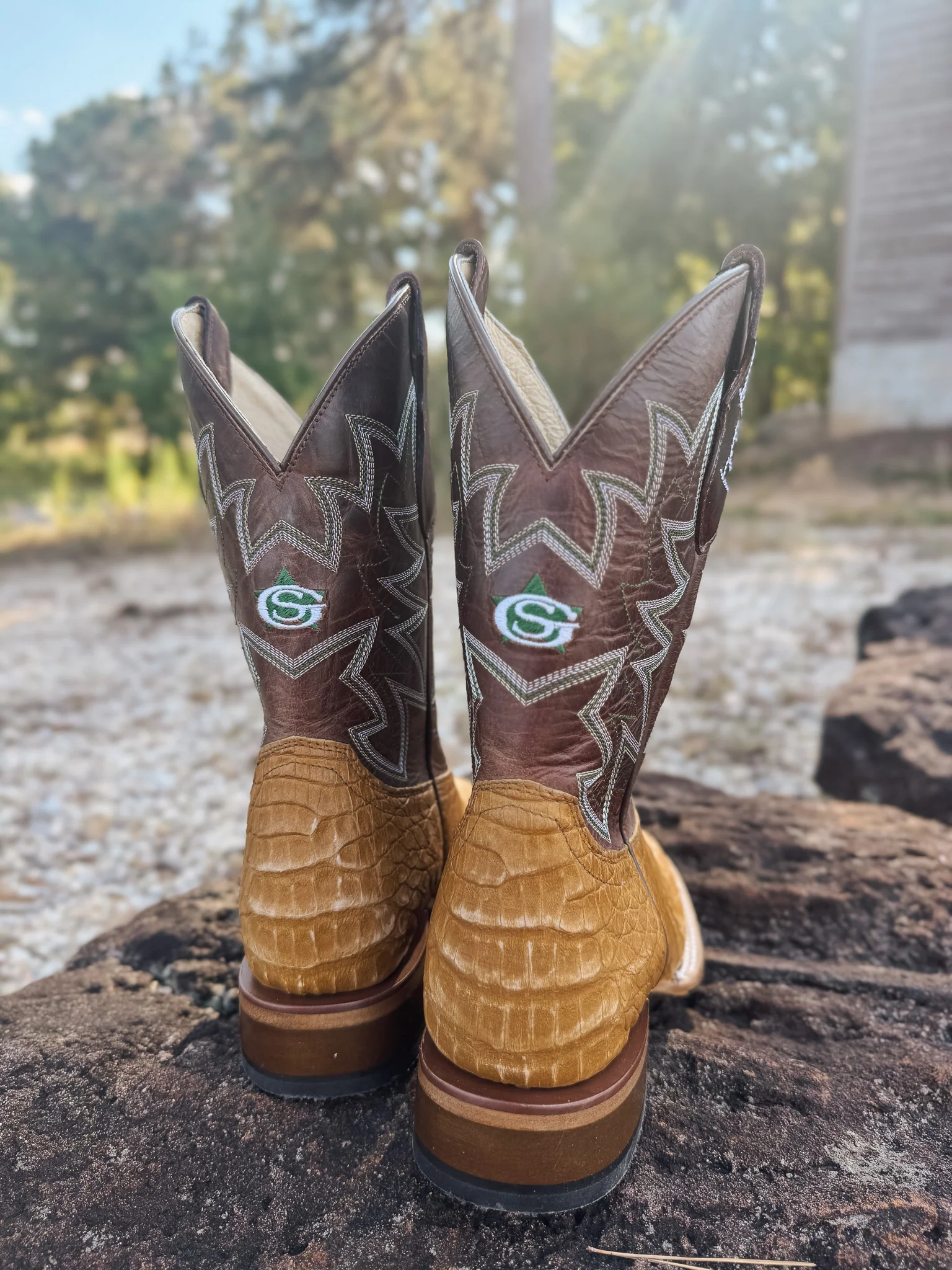 Men's Justin San Antone 11" Caiman Boots - Image 5