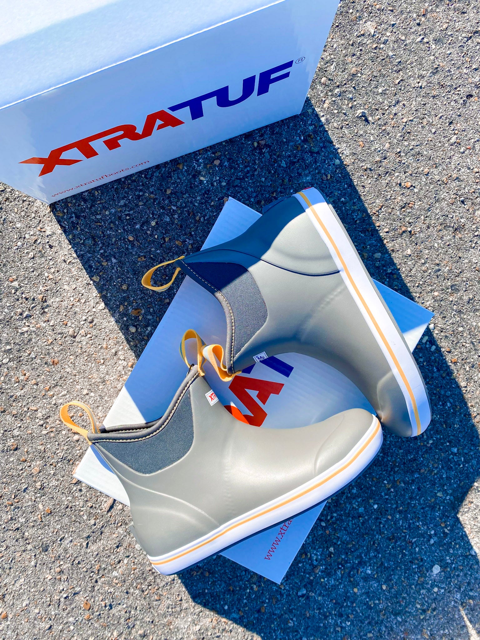 MEN'S XTRATUF 6IN ANKLE DECK BOOT IN GREY - Image 3