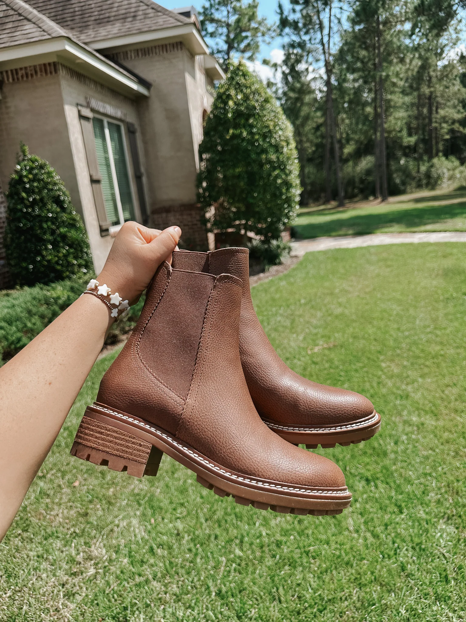 Autumn Hues Brown Leather Bootie - Image 5