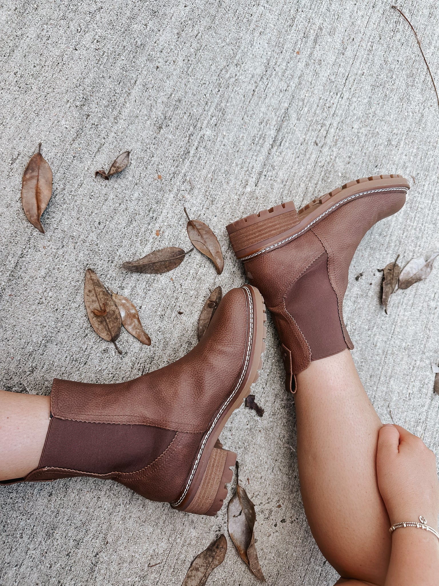 Autumn Hues Brown Leather Bootie - Image 7