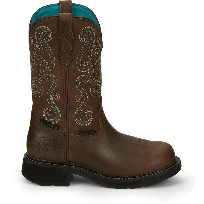 Justin Women's TASHA 11" STEEL TOE WATERPROOF WORK BOOT - Image 3