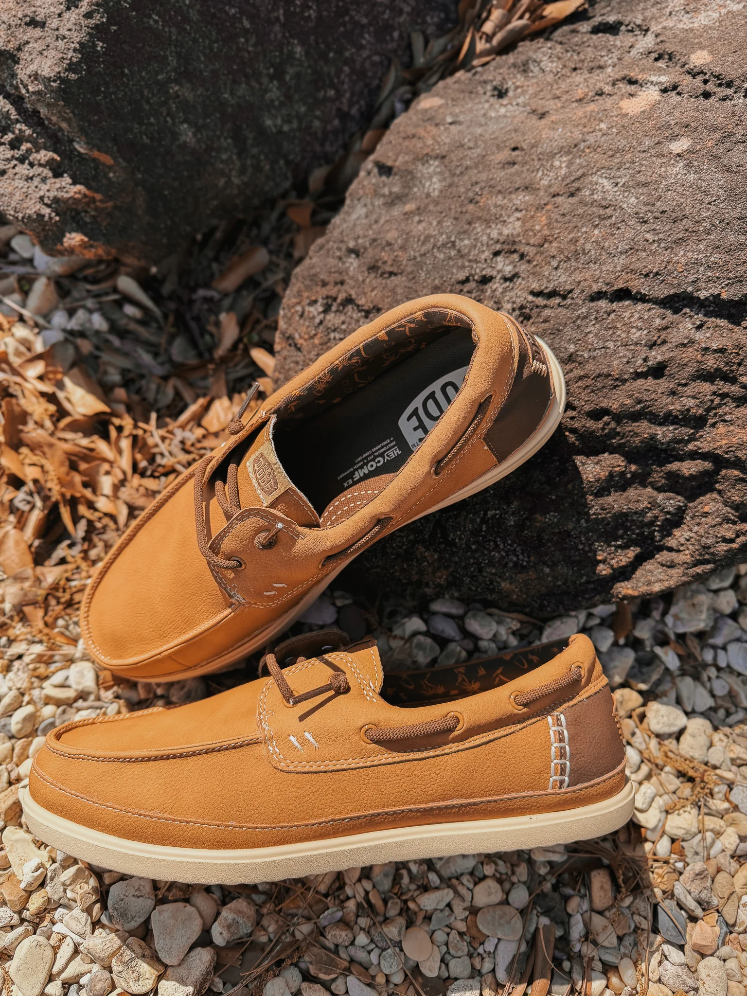 Hey Dude Men's Harbor Lo Classic in Bone Brown/Multi - Image 4