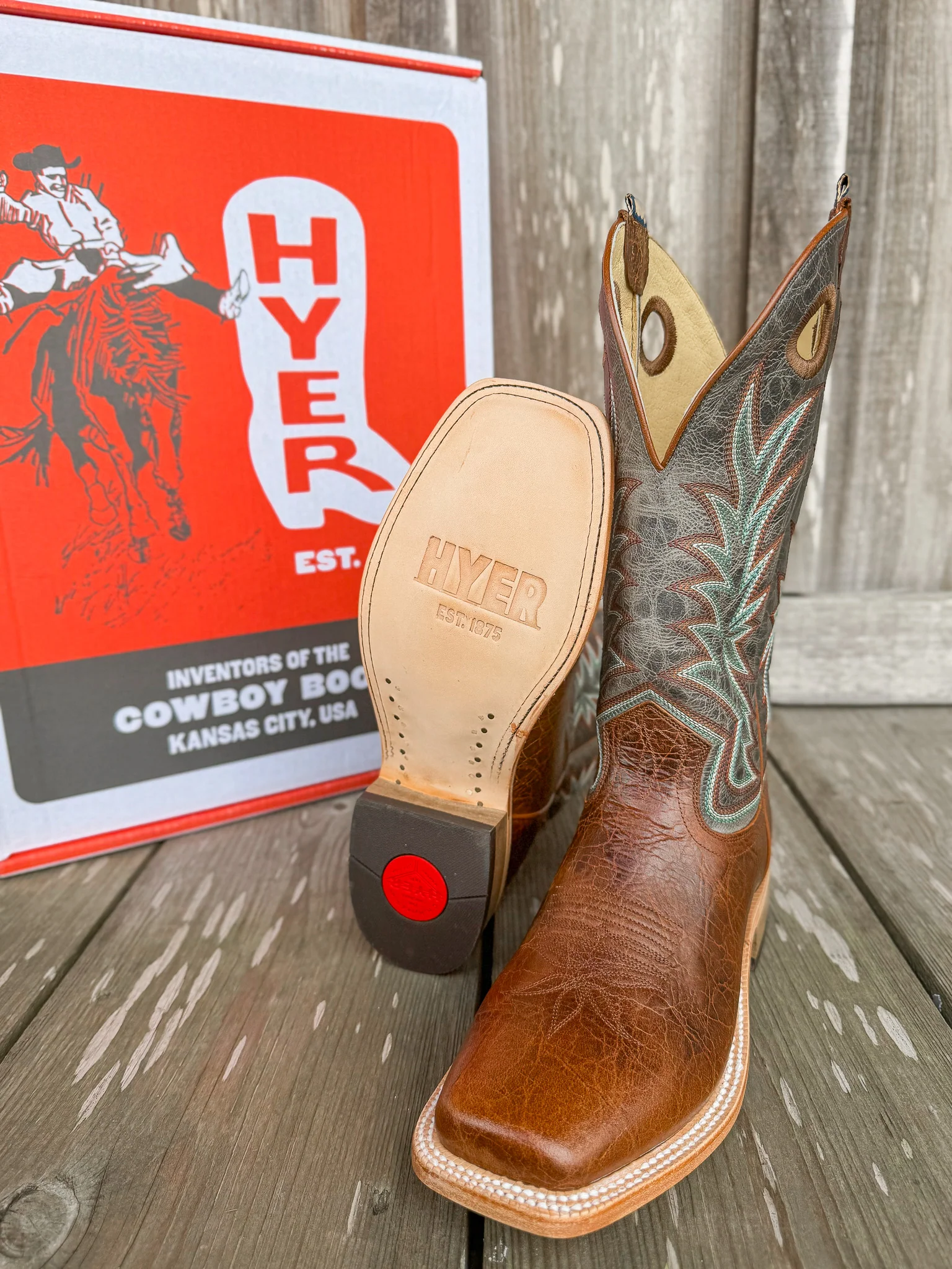 Men's Hyer Walton Slate Grey Goat Boots - Image 6