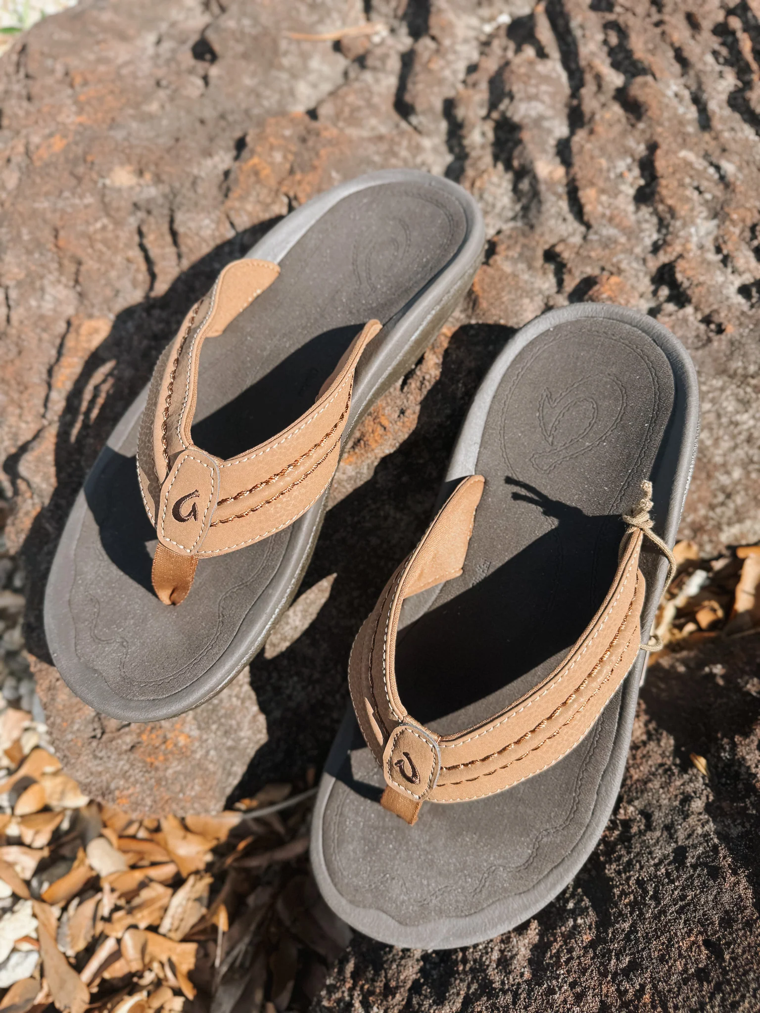 Men's Olukai Hokua Tan Sandals - Image 8