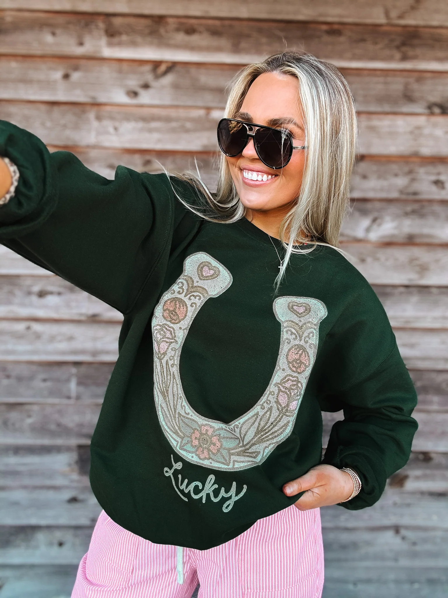 Lucky Horseshoe Sweatshirt - Image 2
